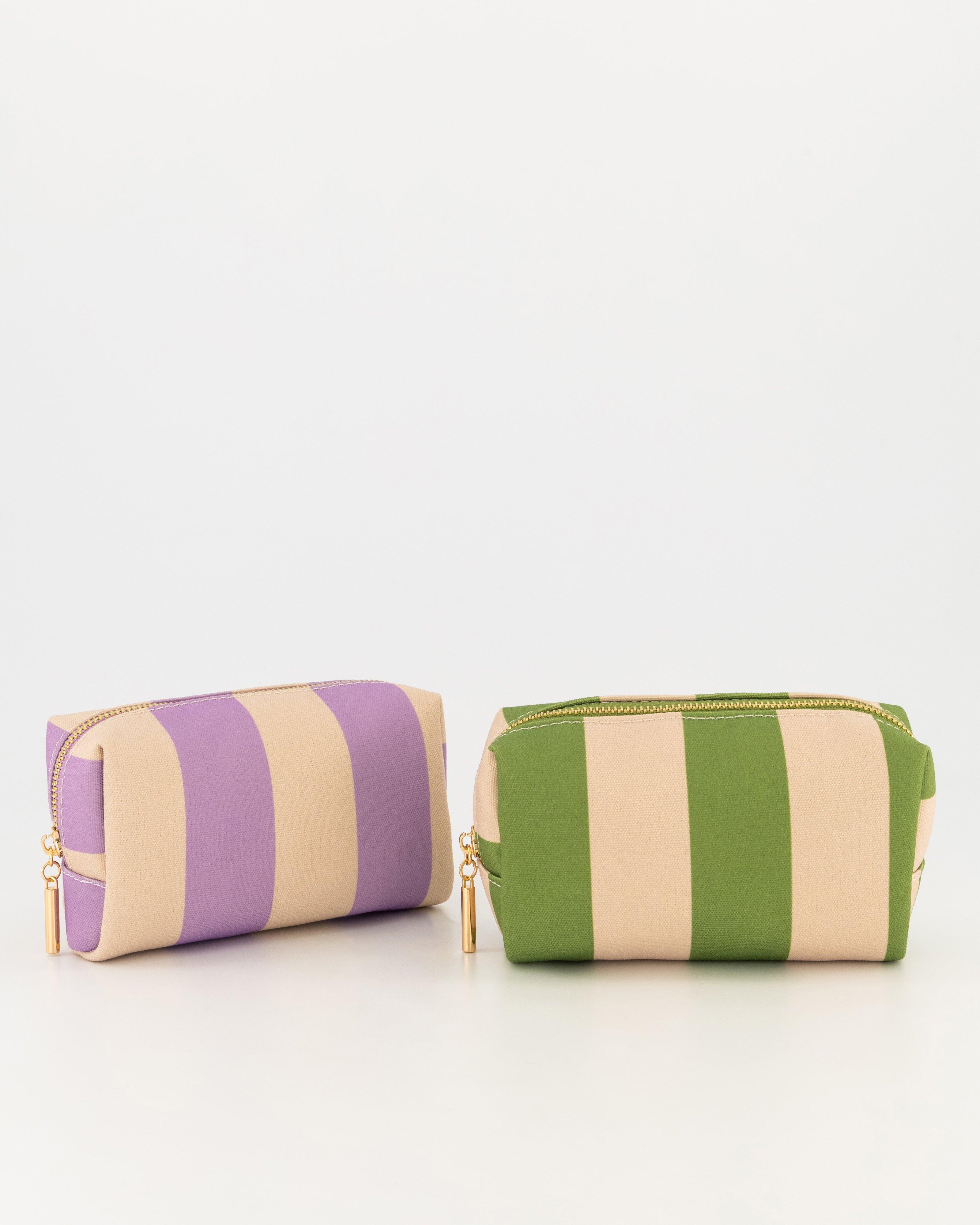 Rocket Stripe Medium Pouch -  Green