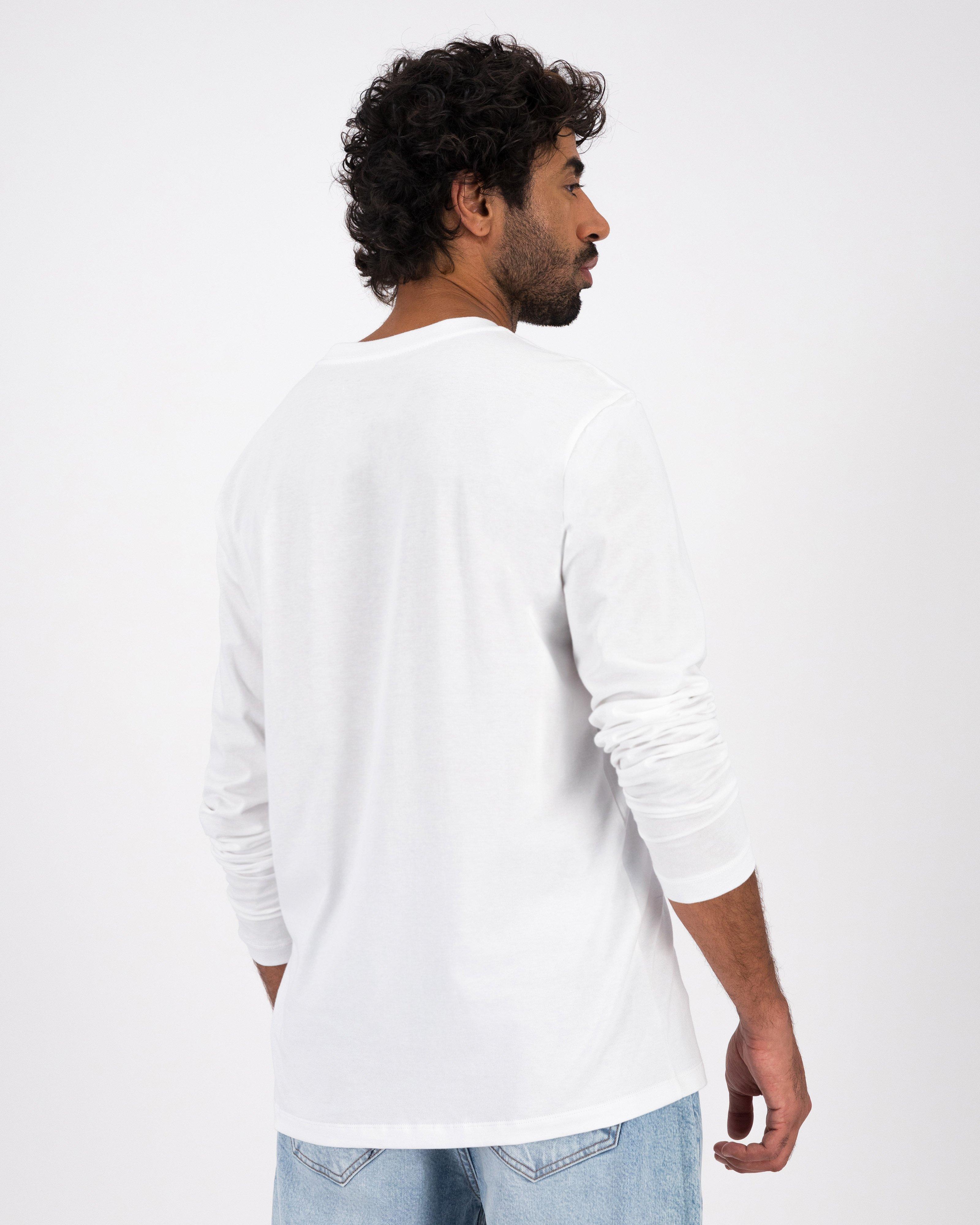 Men’s Marc Crew Long Sleeve T-Shirt -  White