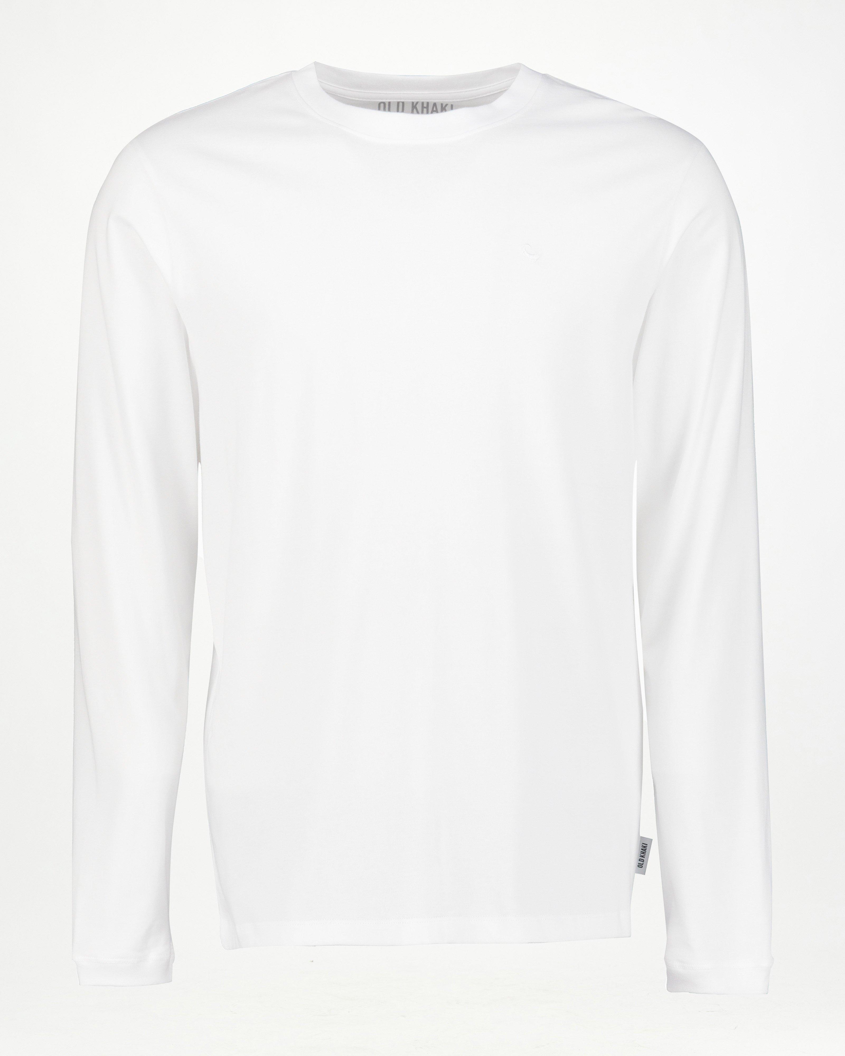 Men’s Marc Crew Long Sleeve T-Shirt -  White