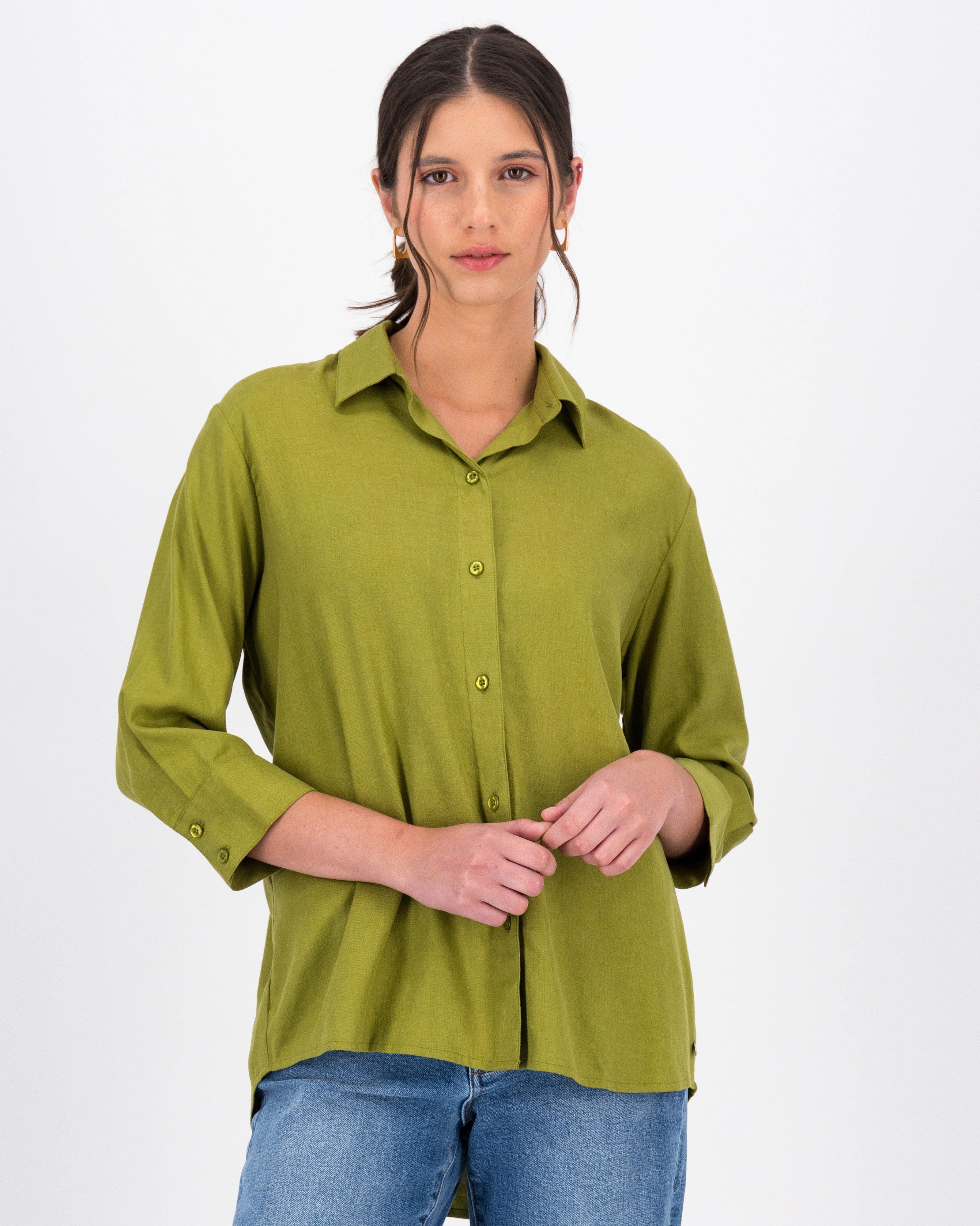 Women’s Terry Relaxed Fit Shirt- -  Green