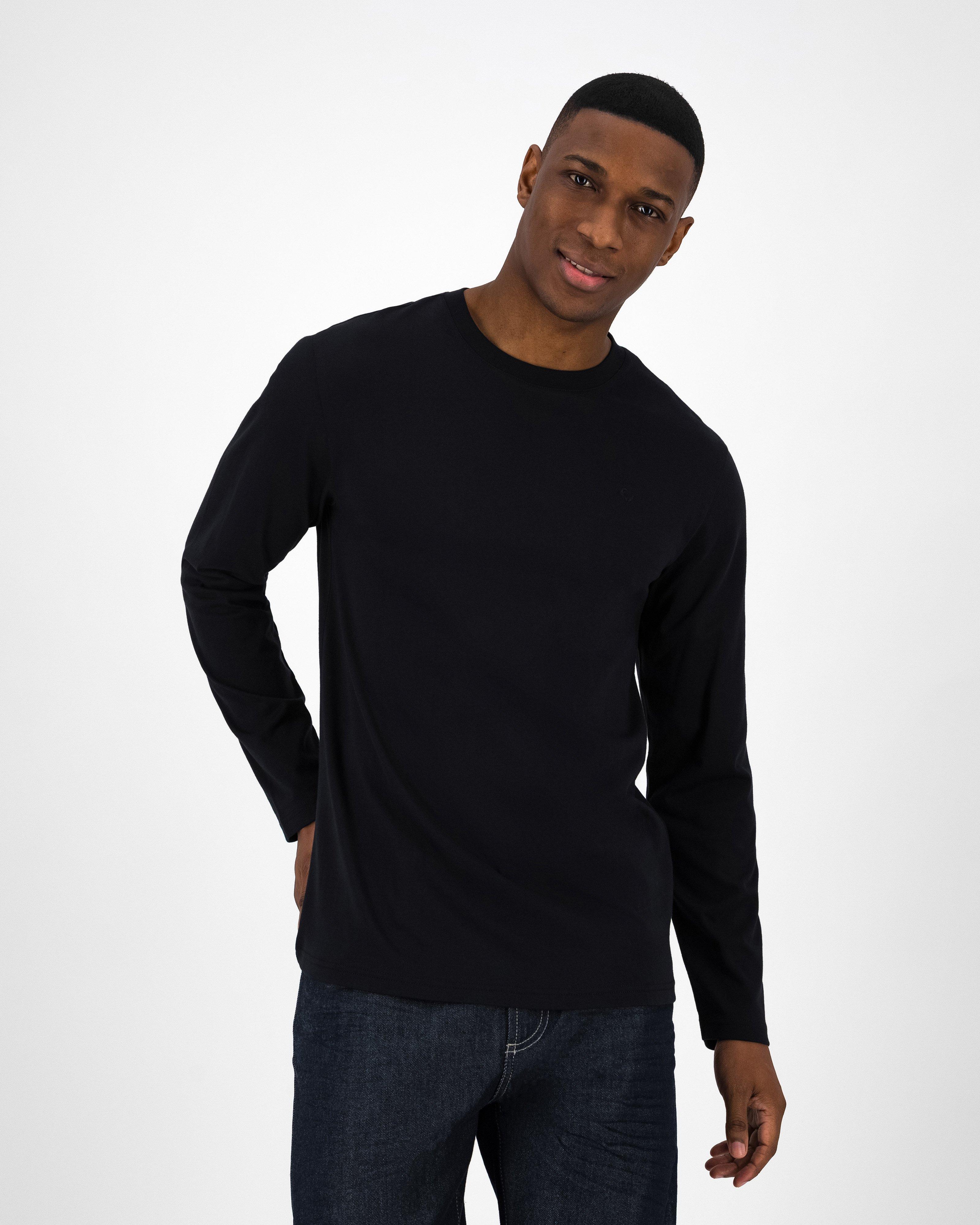 Men’s Nate Long Sleeve T-Shirt -  Black