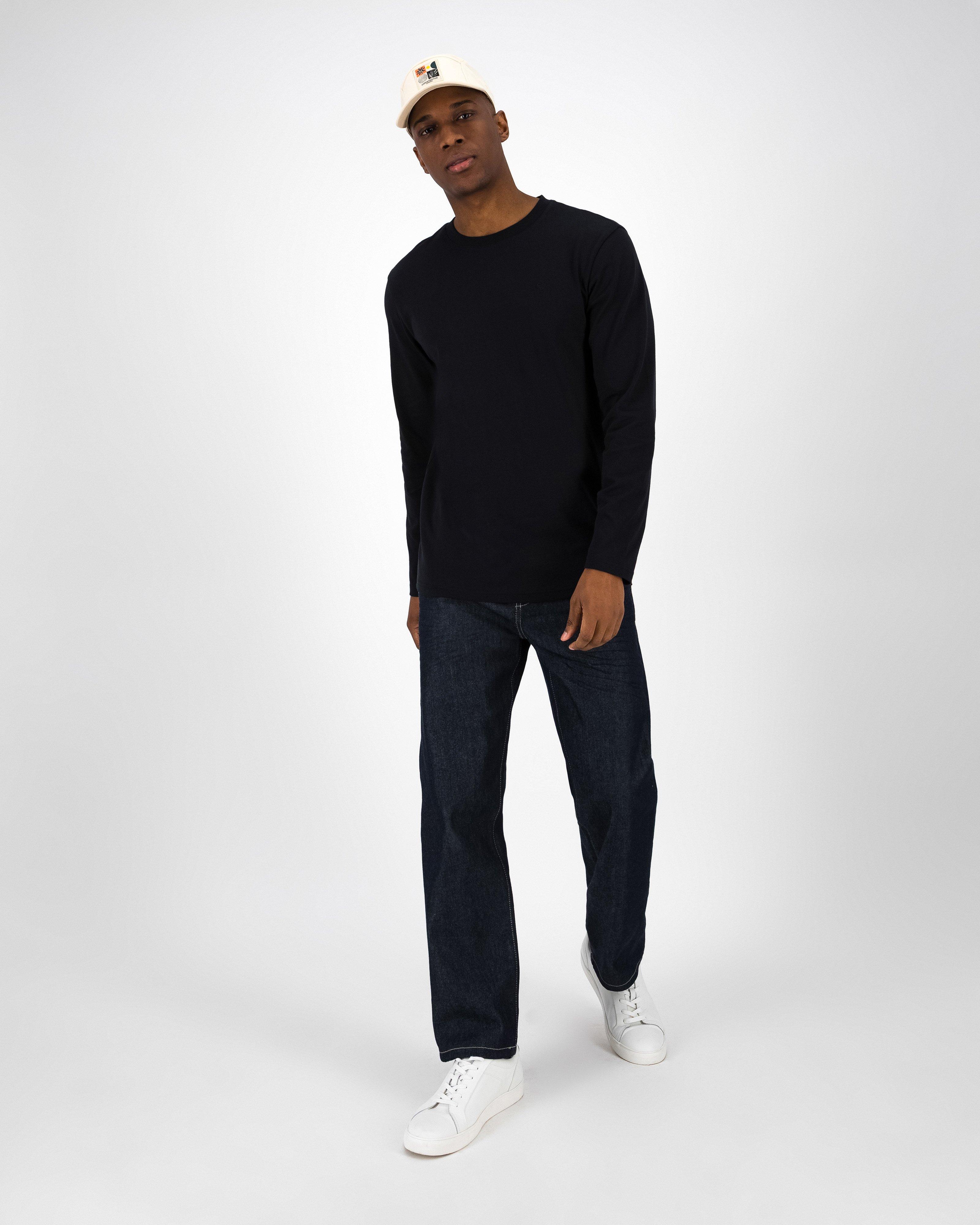 Men’s Nate Long Sleeve T-Shirt -  Black