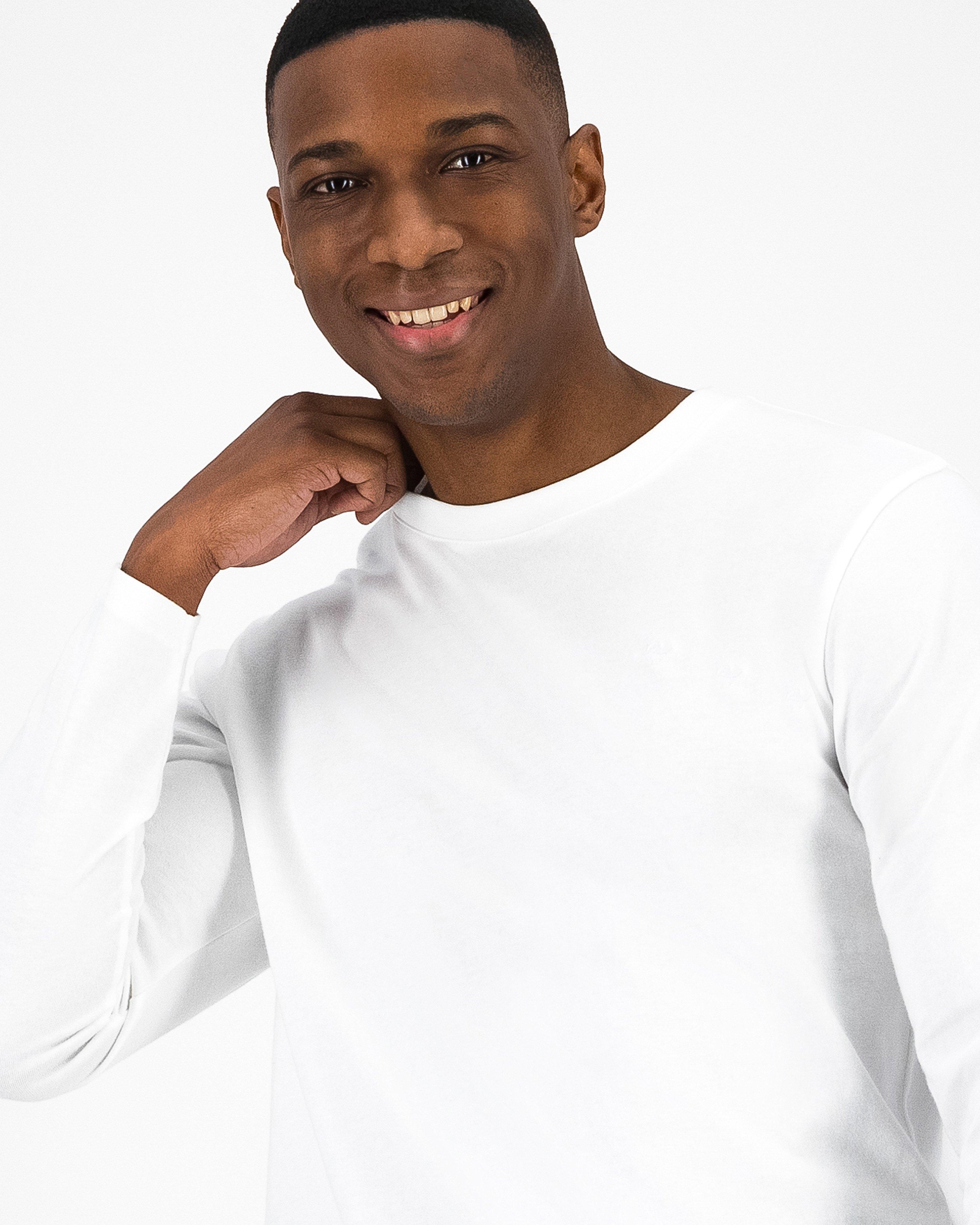 Men’s Nate Long Sleeve T-Shirt -  White