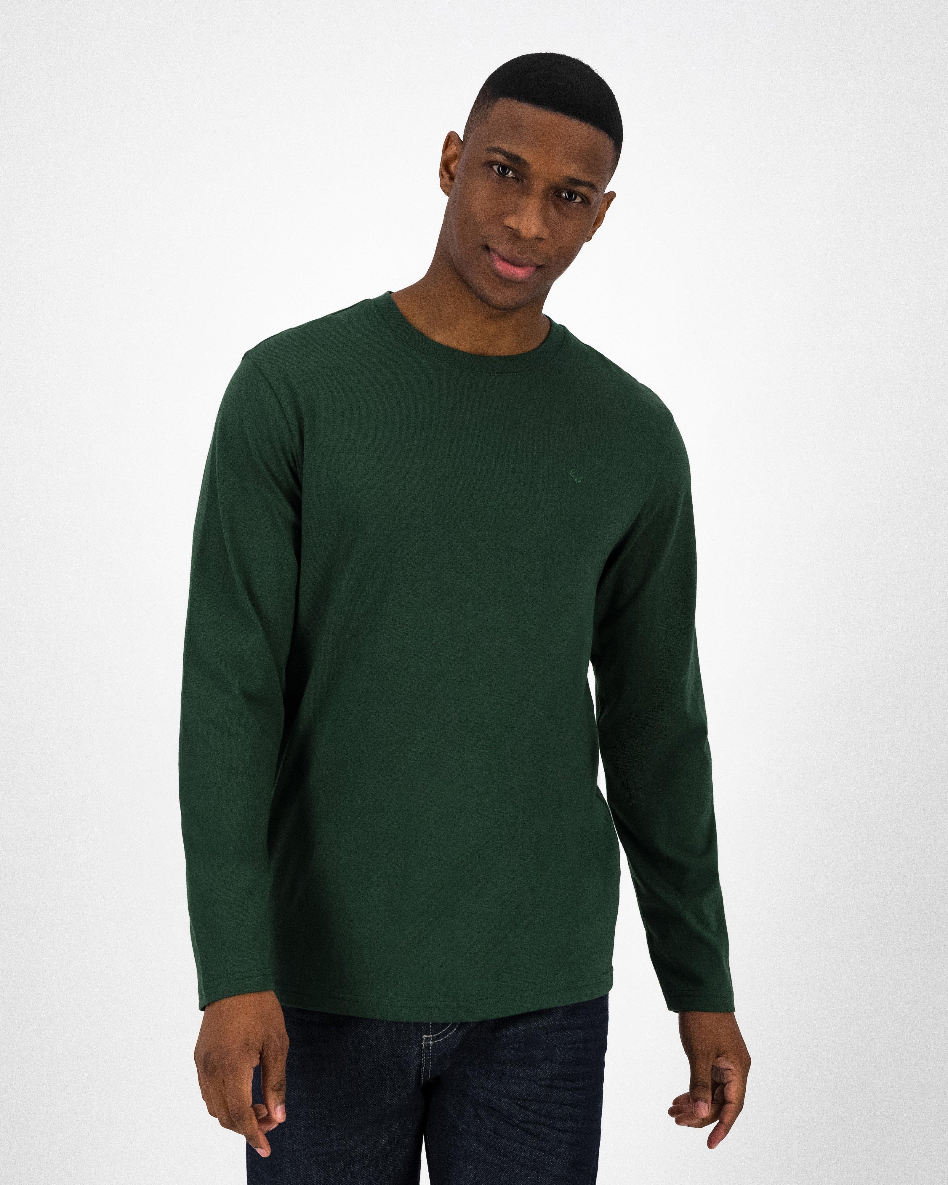 Men’s Nate Long Sleeve T-Shirt -  Dark Green