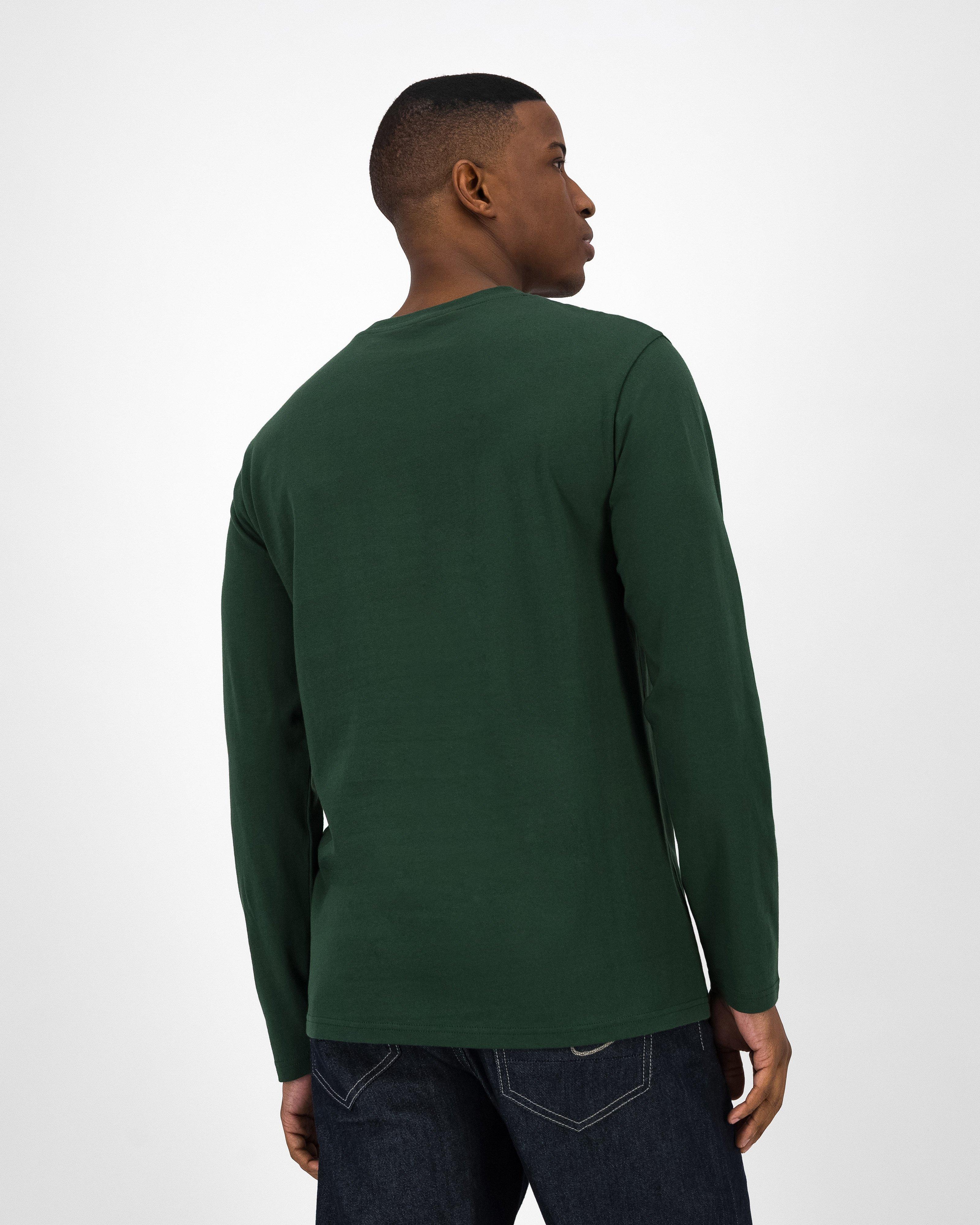 Men’s Nate Long Sleeve T-Shirt -  Dark Green