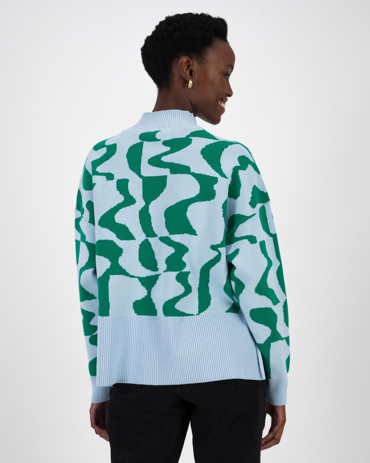 Erma Abstract Jumper -  Green