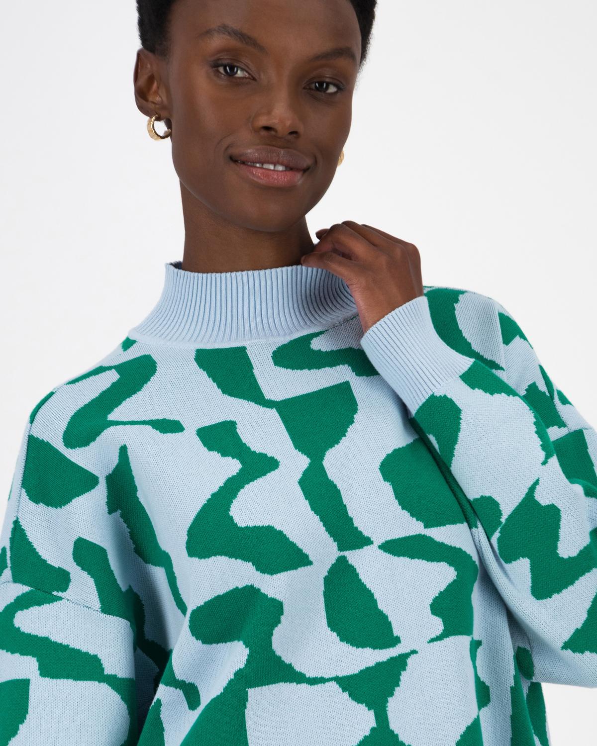 Erma Abstract Jumper -  Green