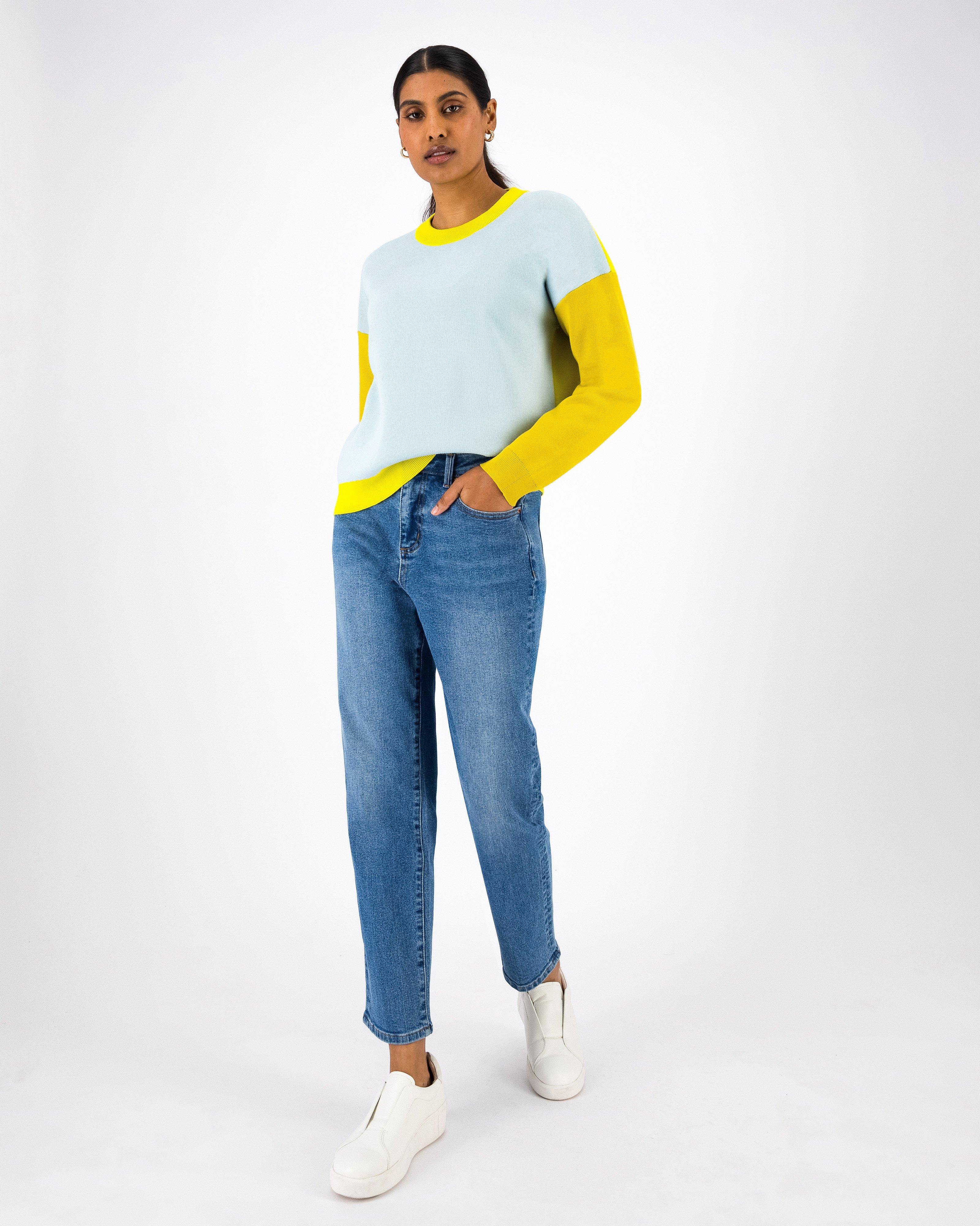 Tory Embroidered Knit -  Yellow