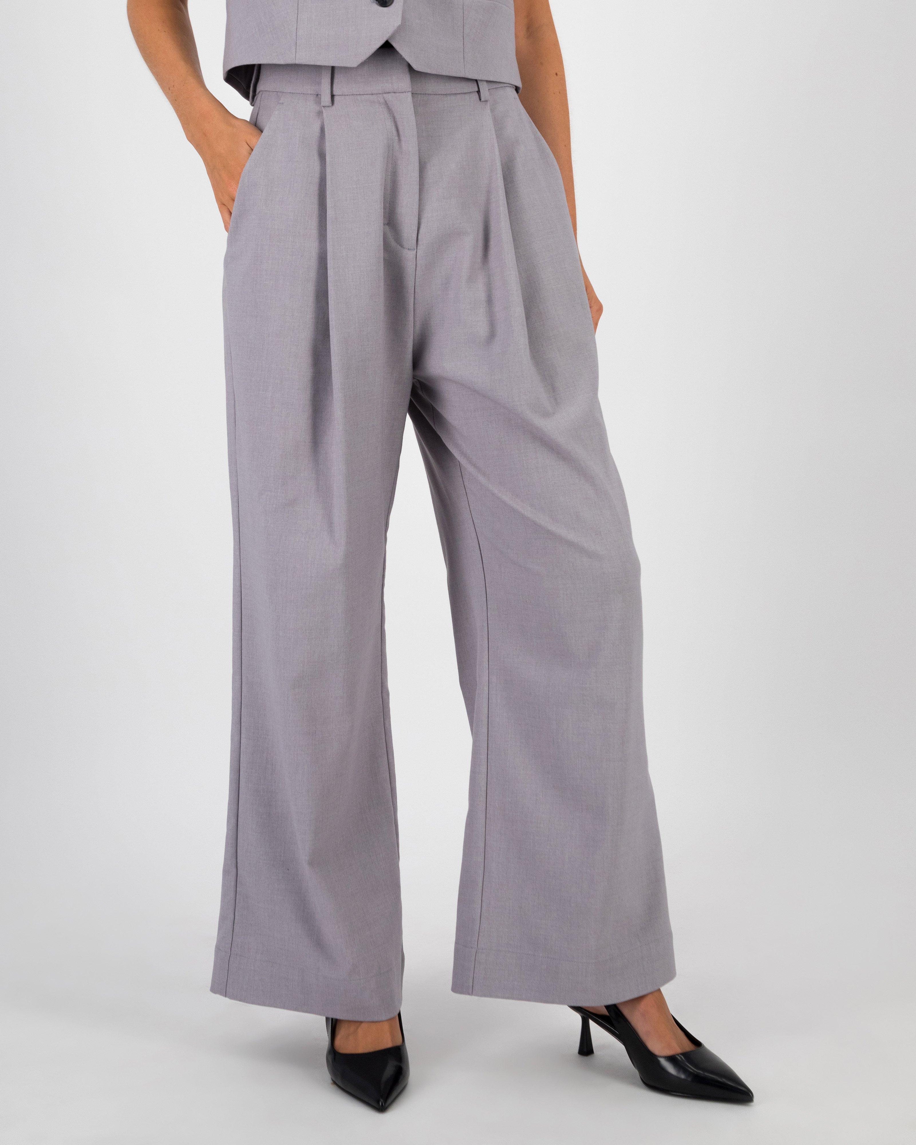 Siyo Relaxed Wide Leg Pant -  Grey