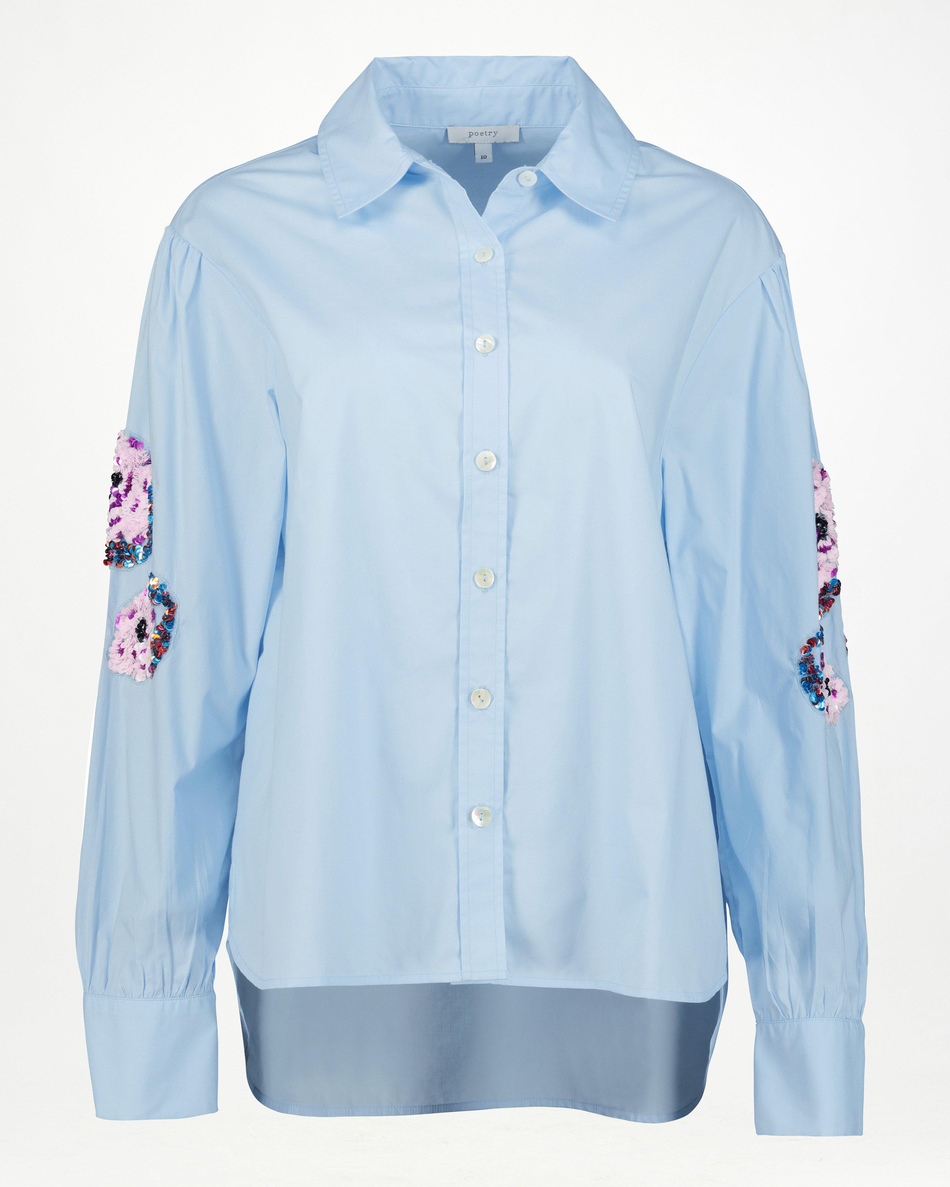 Aurielle Sequin Shirt -  Blue