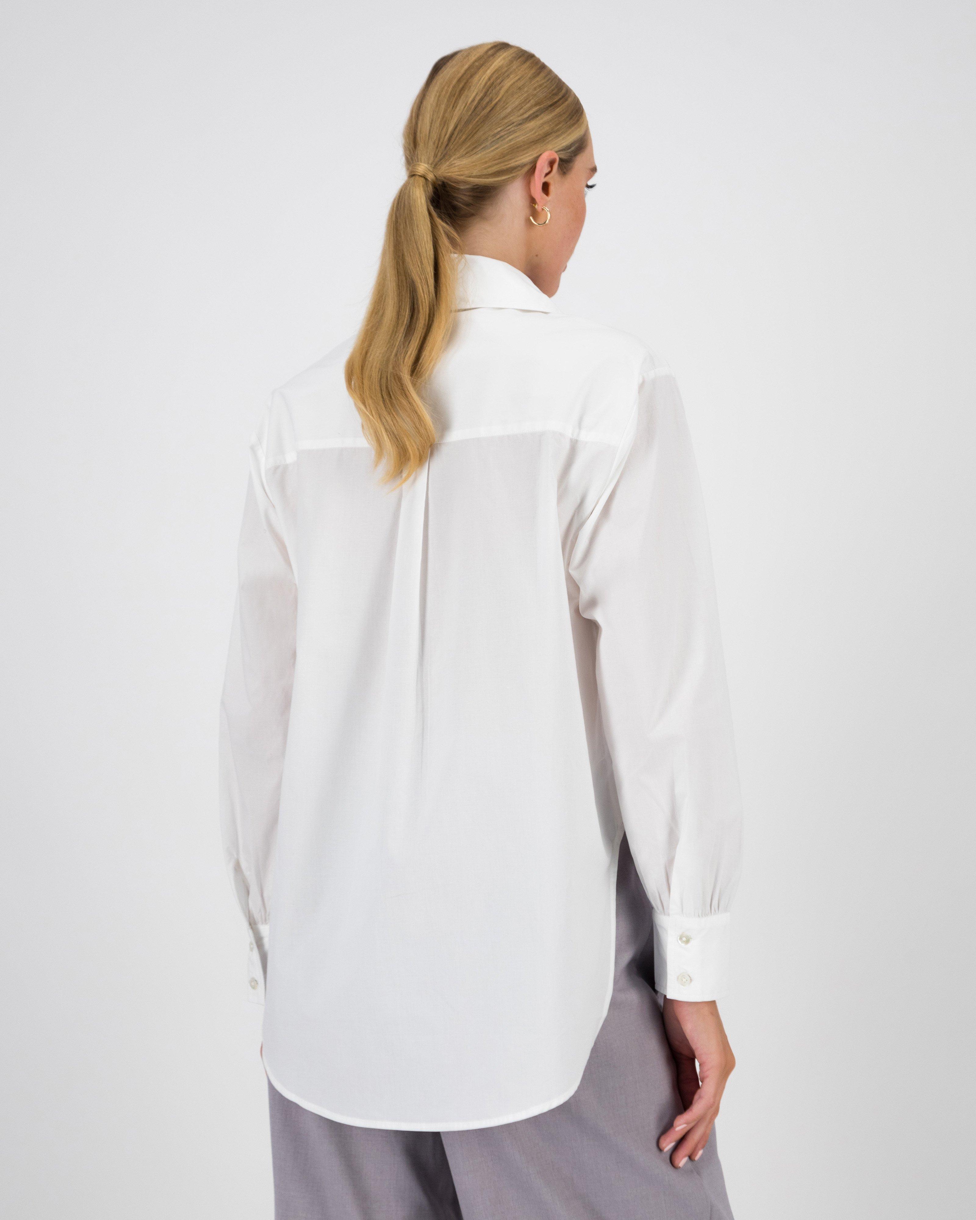 Astrid Print Detail Shirt -  White