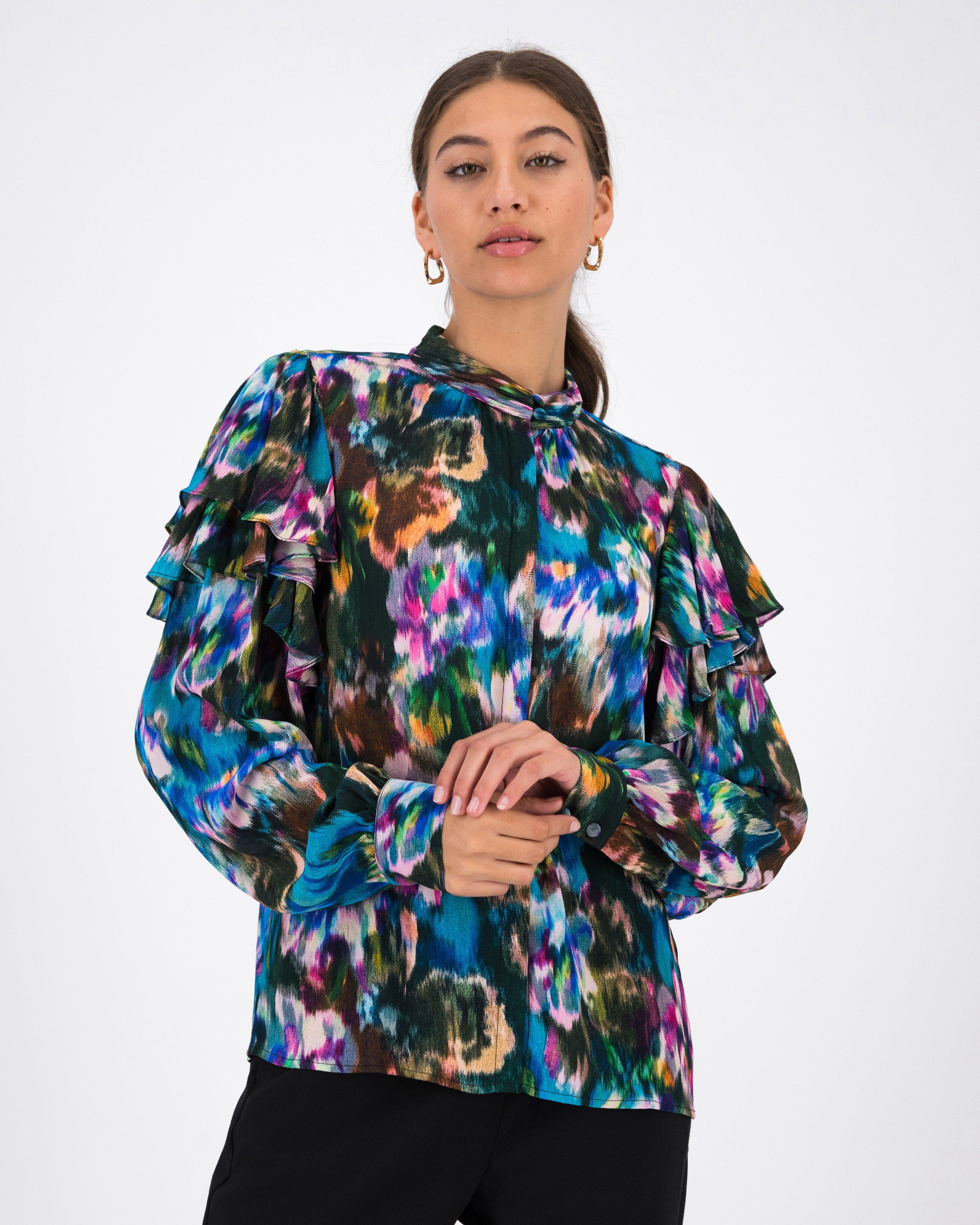 Mani Printed Ruffle Blouse -  Assorted