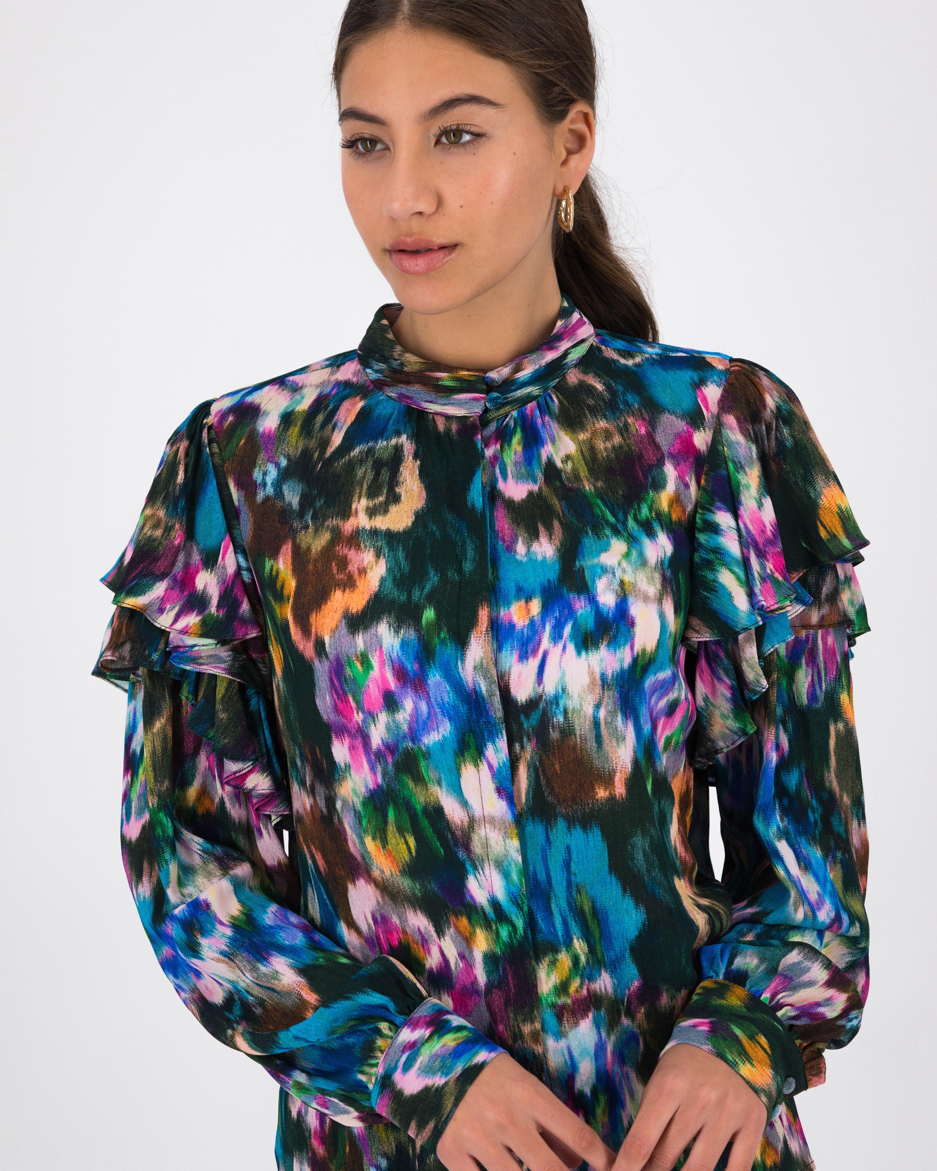 Mani Printed Ruffle Blouse -  Assorted