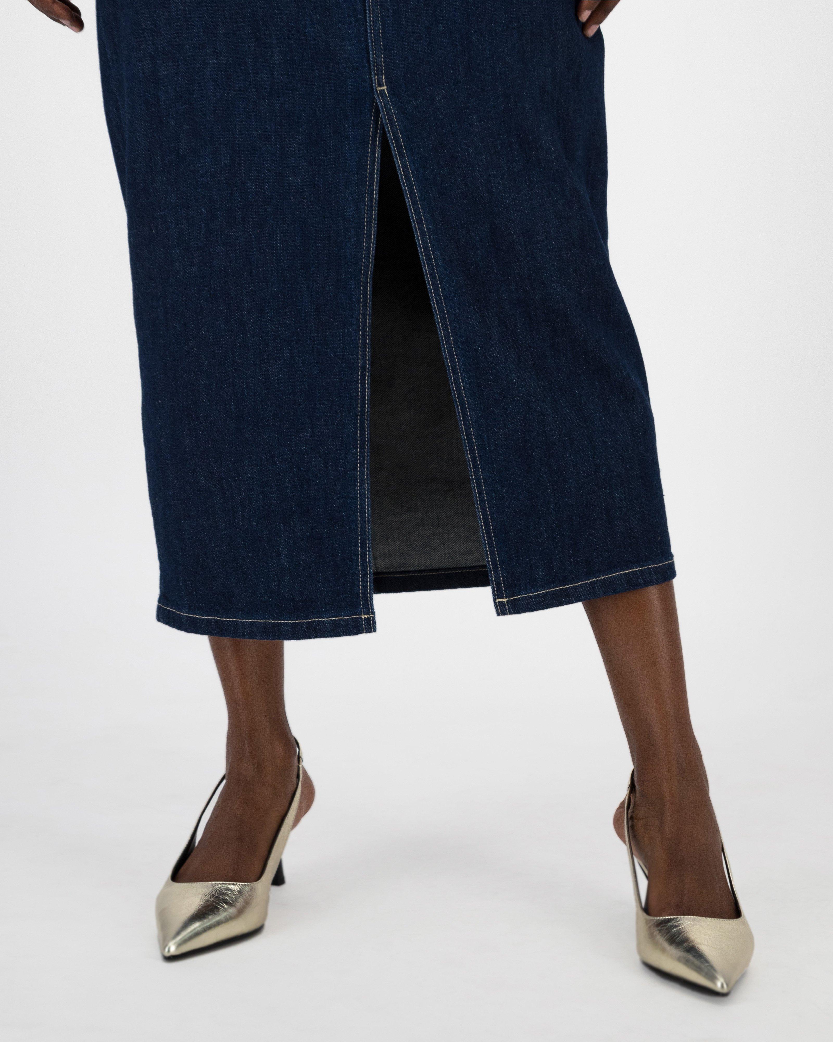 Vita Raw Denim Skirt -  Blue