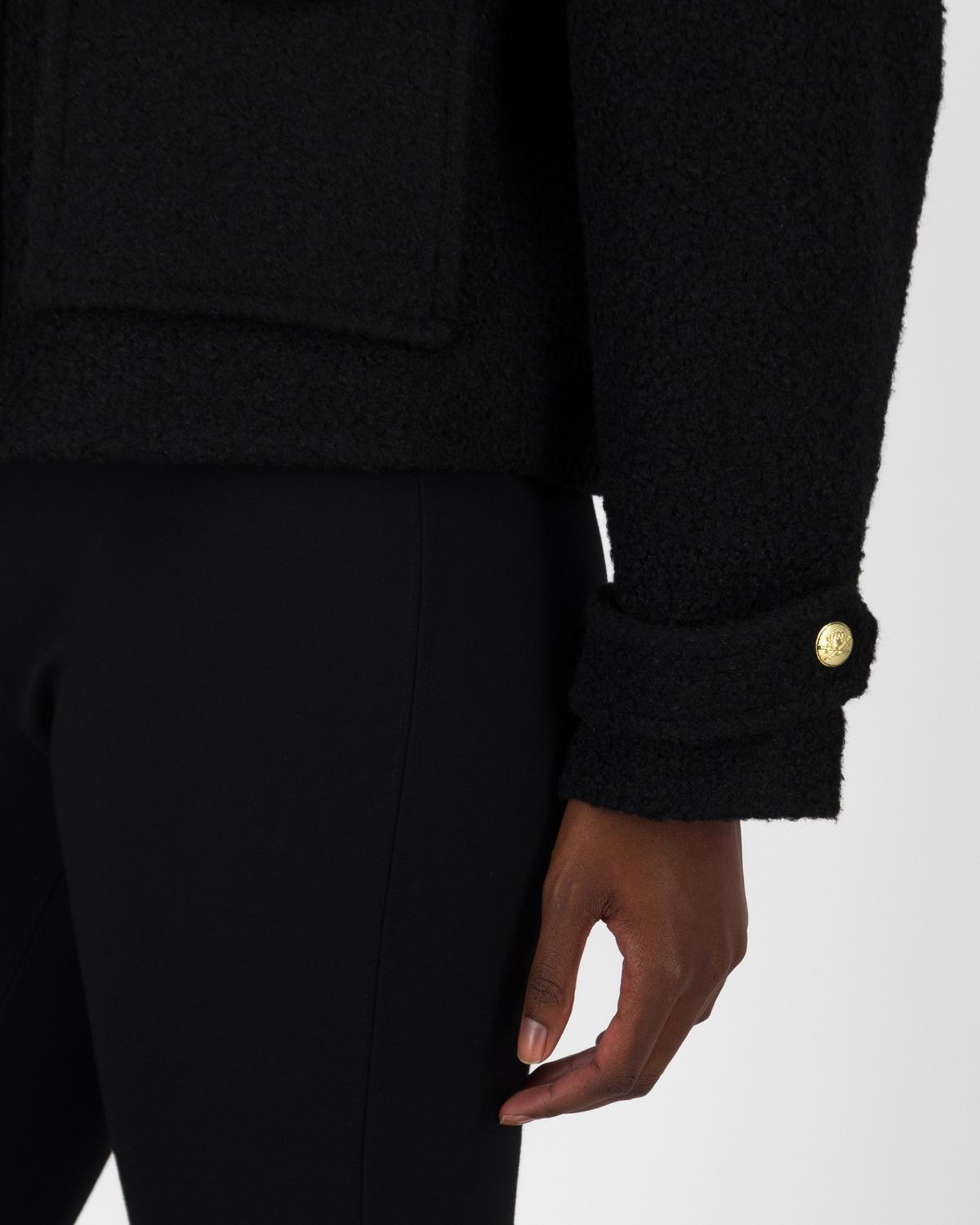 Lia Textured Jacket -  Black