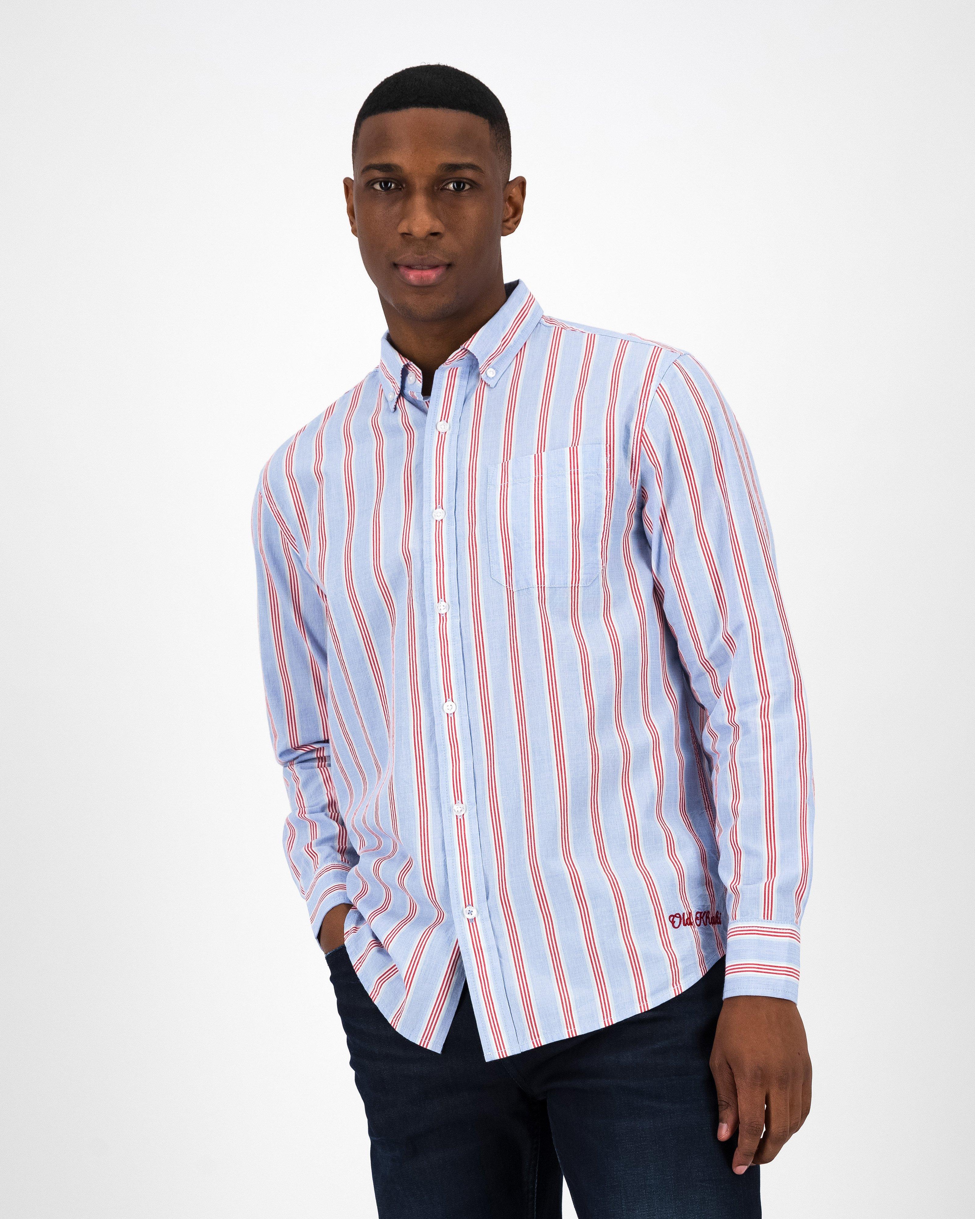 Men’s Arnold Stripe Regular Fit Shirt  -  Light Blue