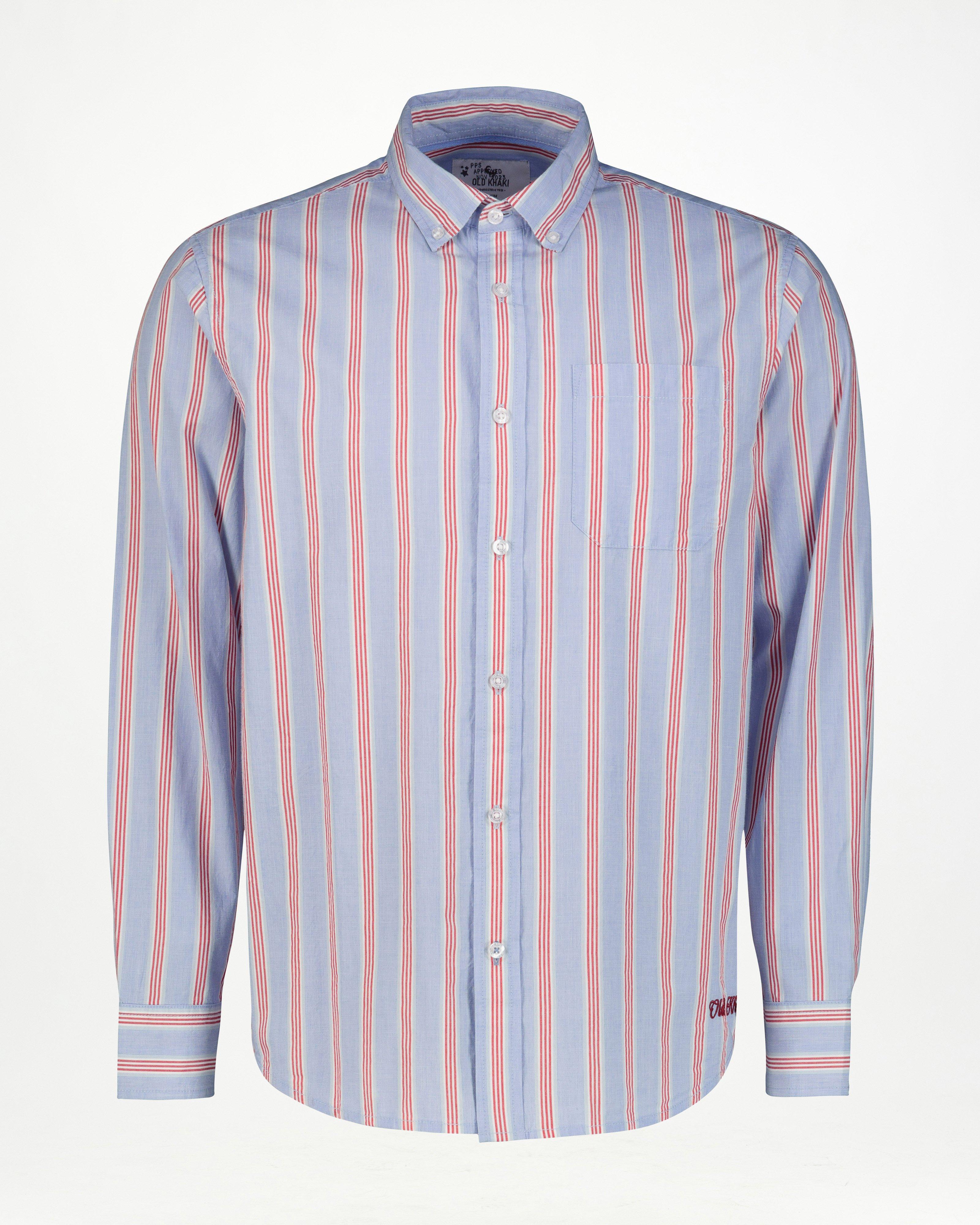 Men’s Arnold Stripe Regular Fit Shirt  -  Light Blue