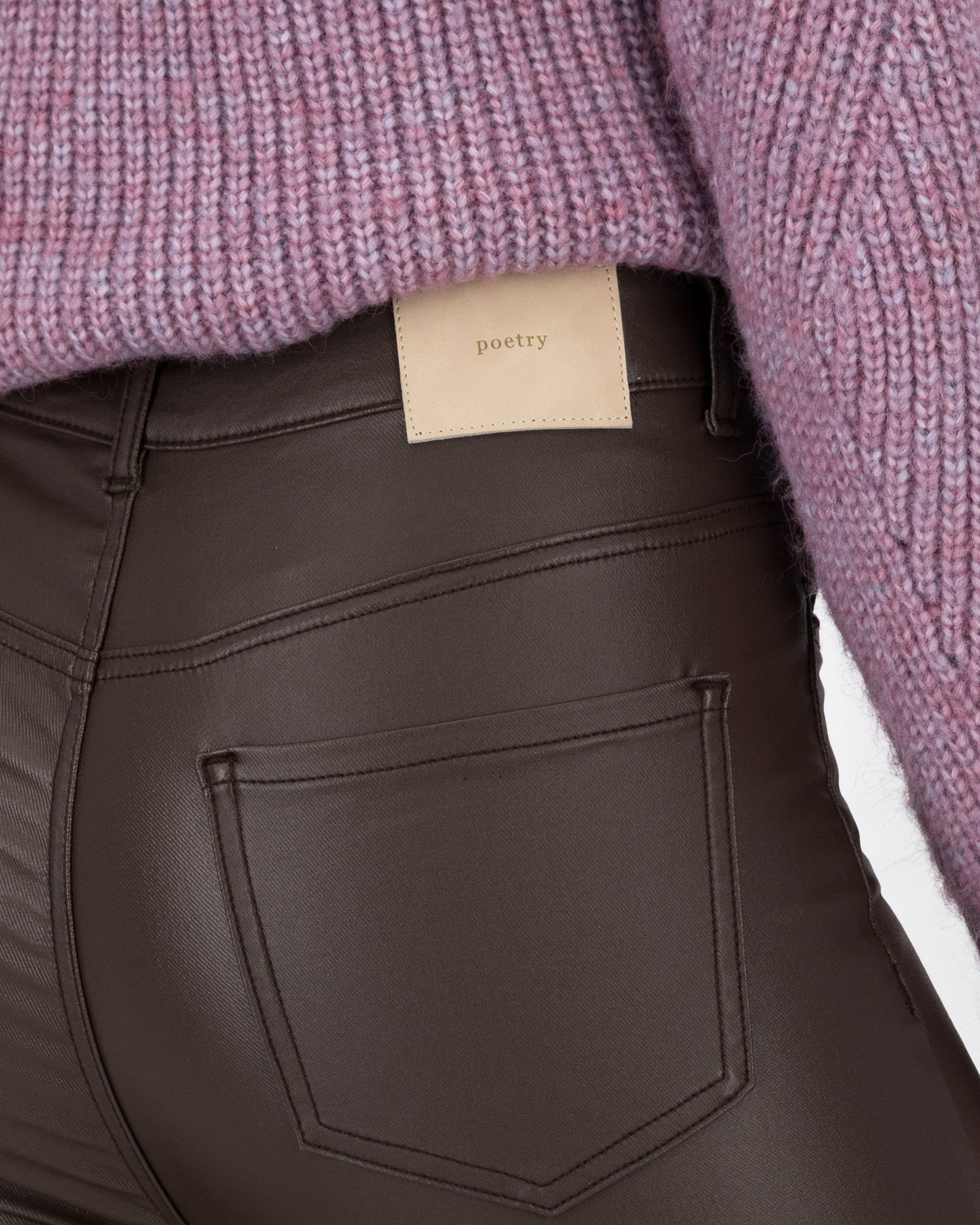 Jamie Coated Denim -  Chocolate