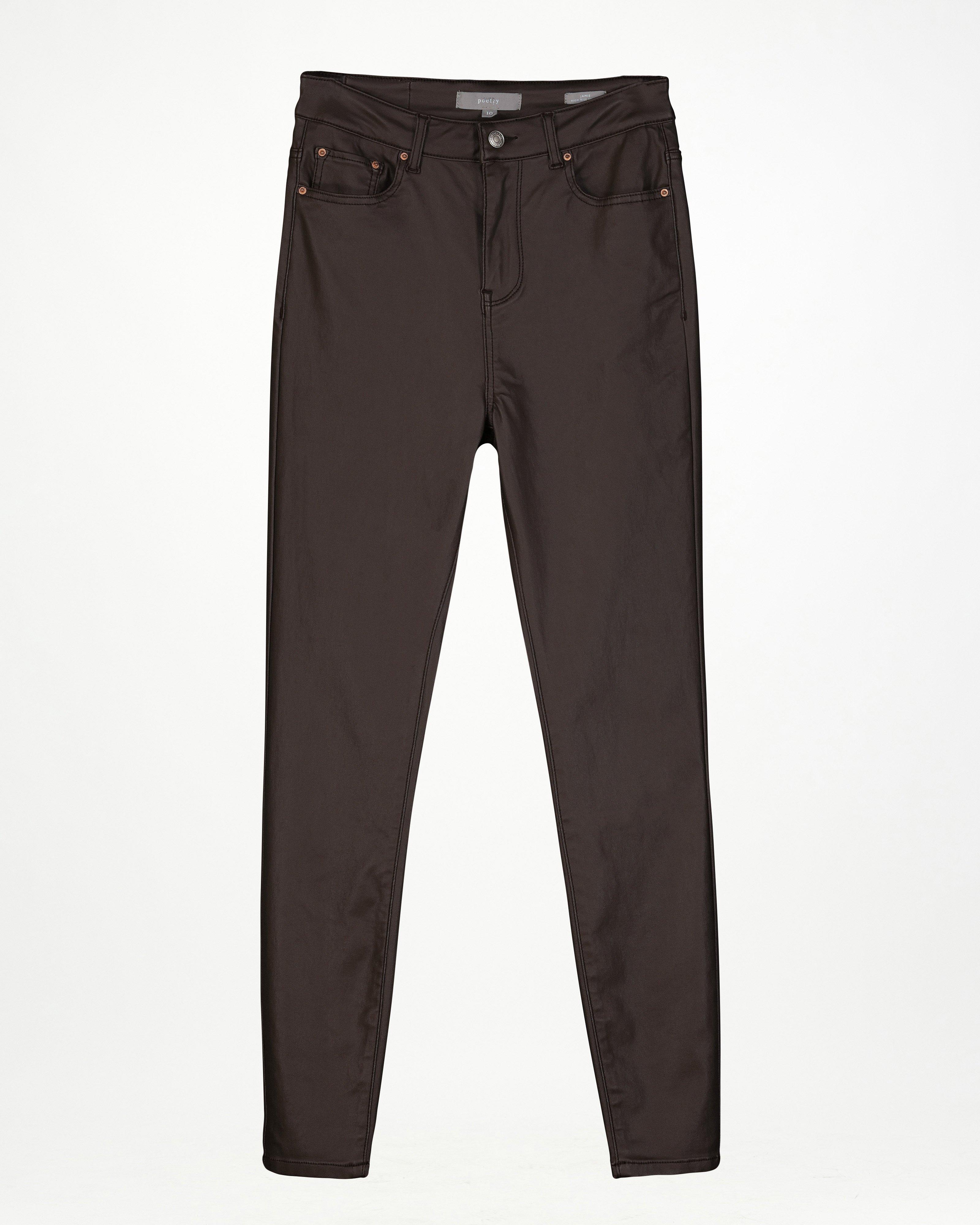 Jamie Coated Denim -  Chocolate