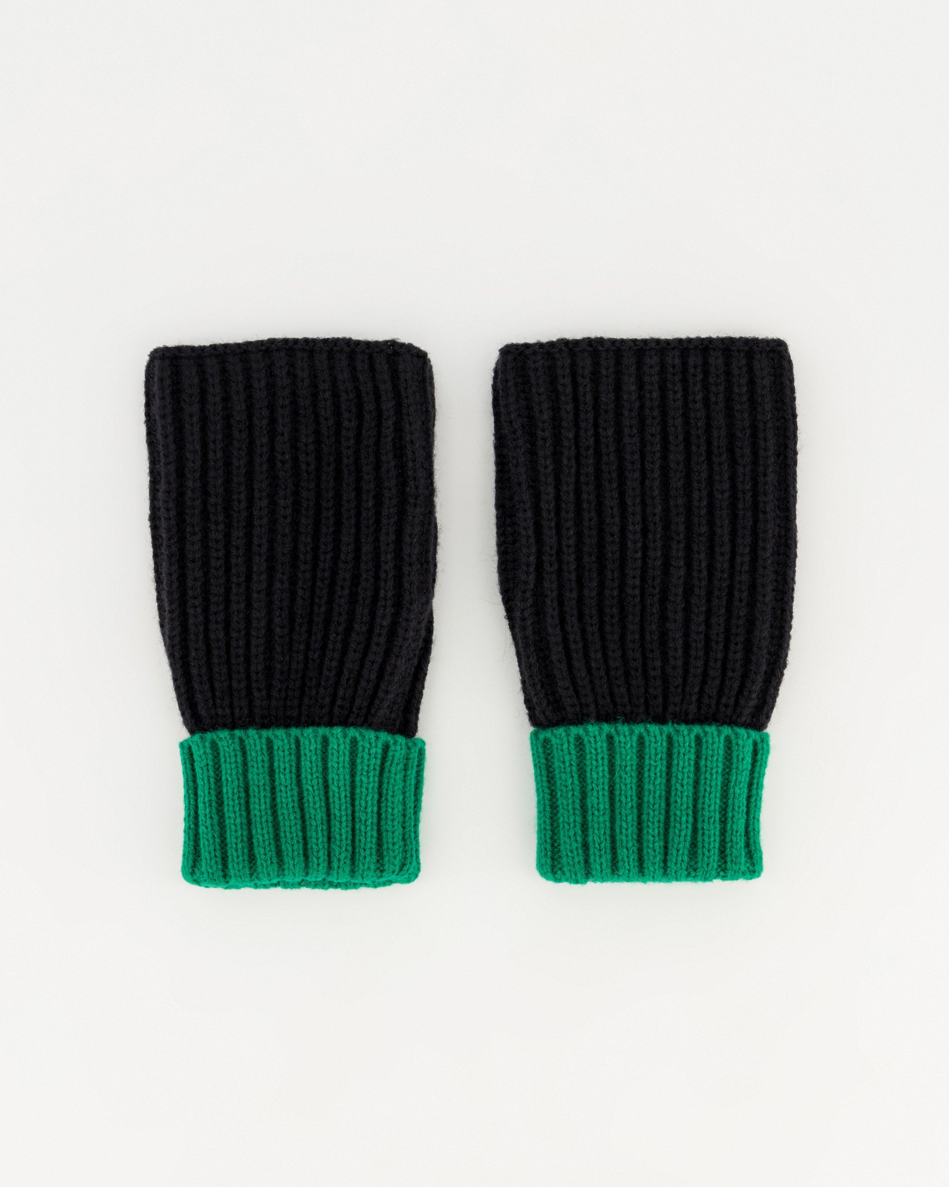 Men’s Bolt Fingerless Knitted Gloves -  Navy