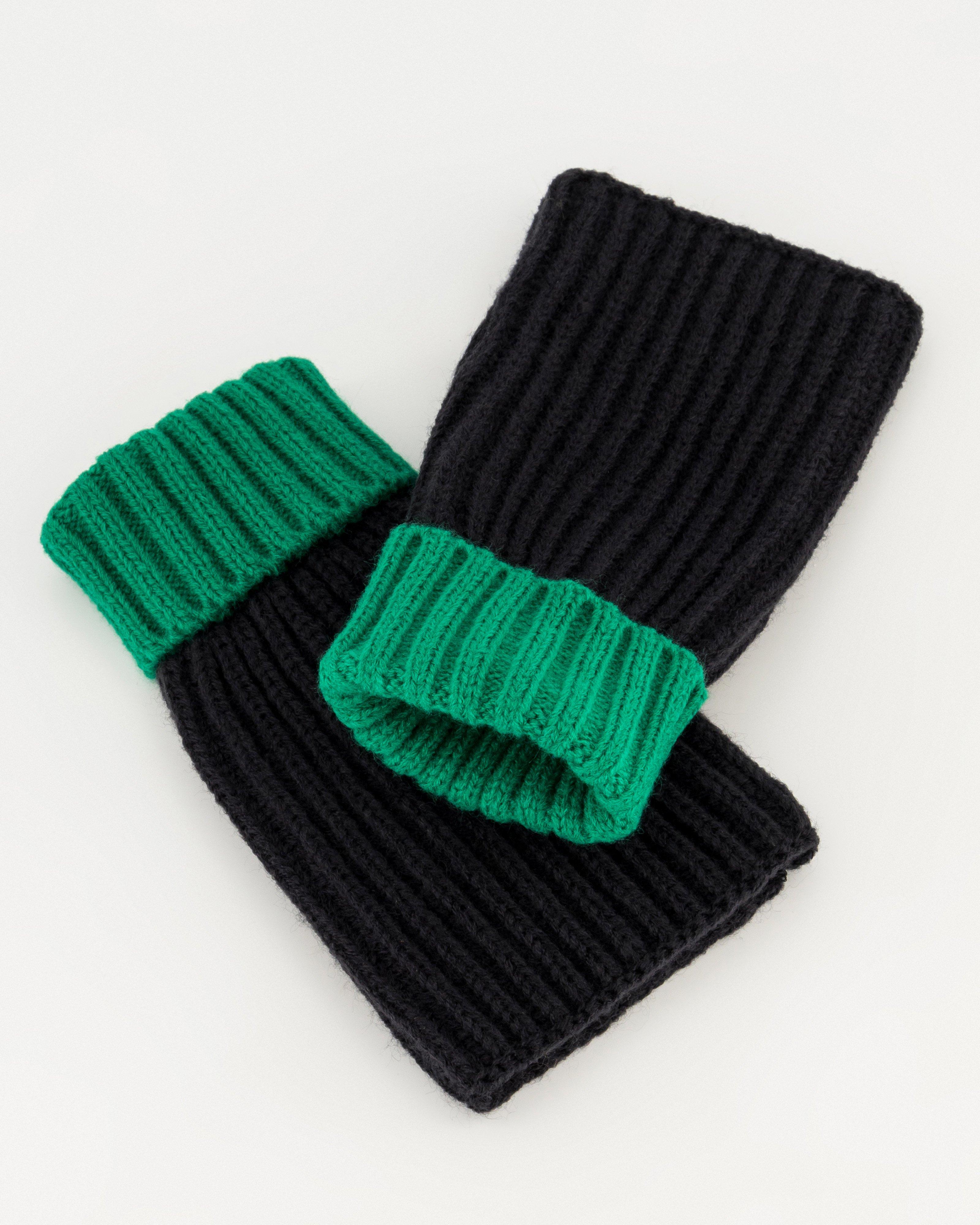 Men’s Bolt Fingerless Knitted Gloves -  Navy