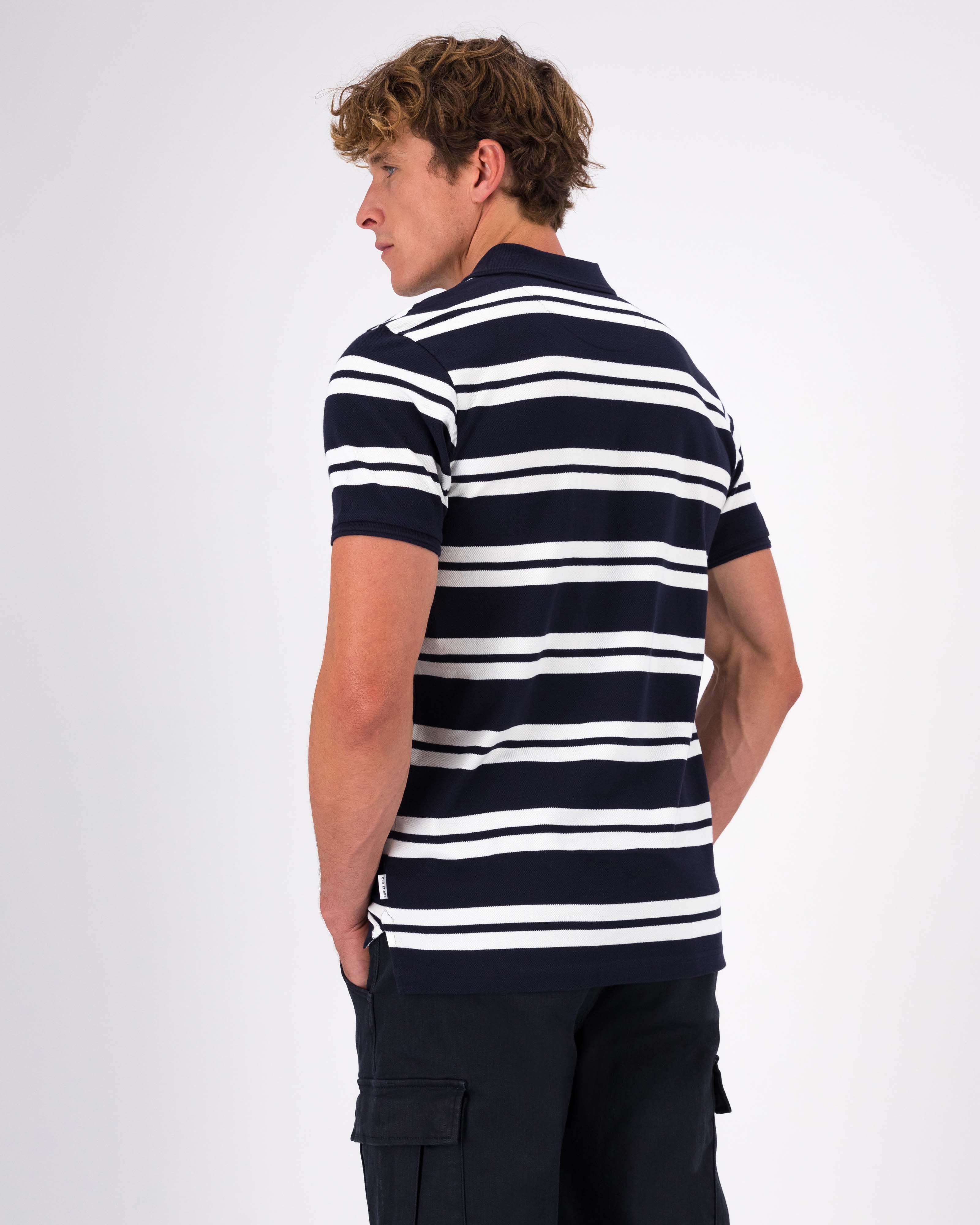 Men’s Ben Yarn Dye Stripe Golfer  -  Navy