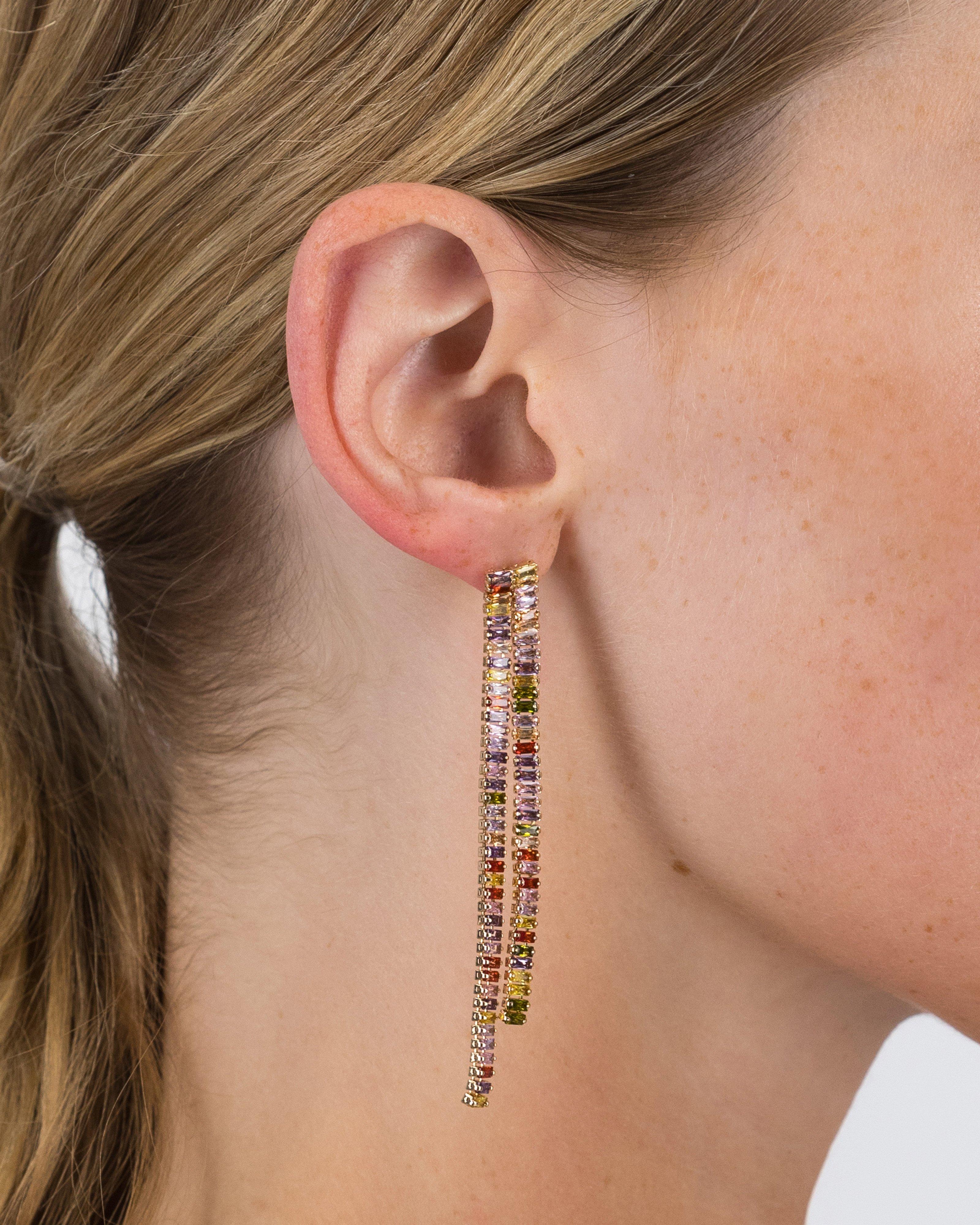 Cascade Linear Shoulder Duster Earrings -  Assorted