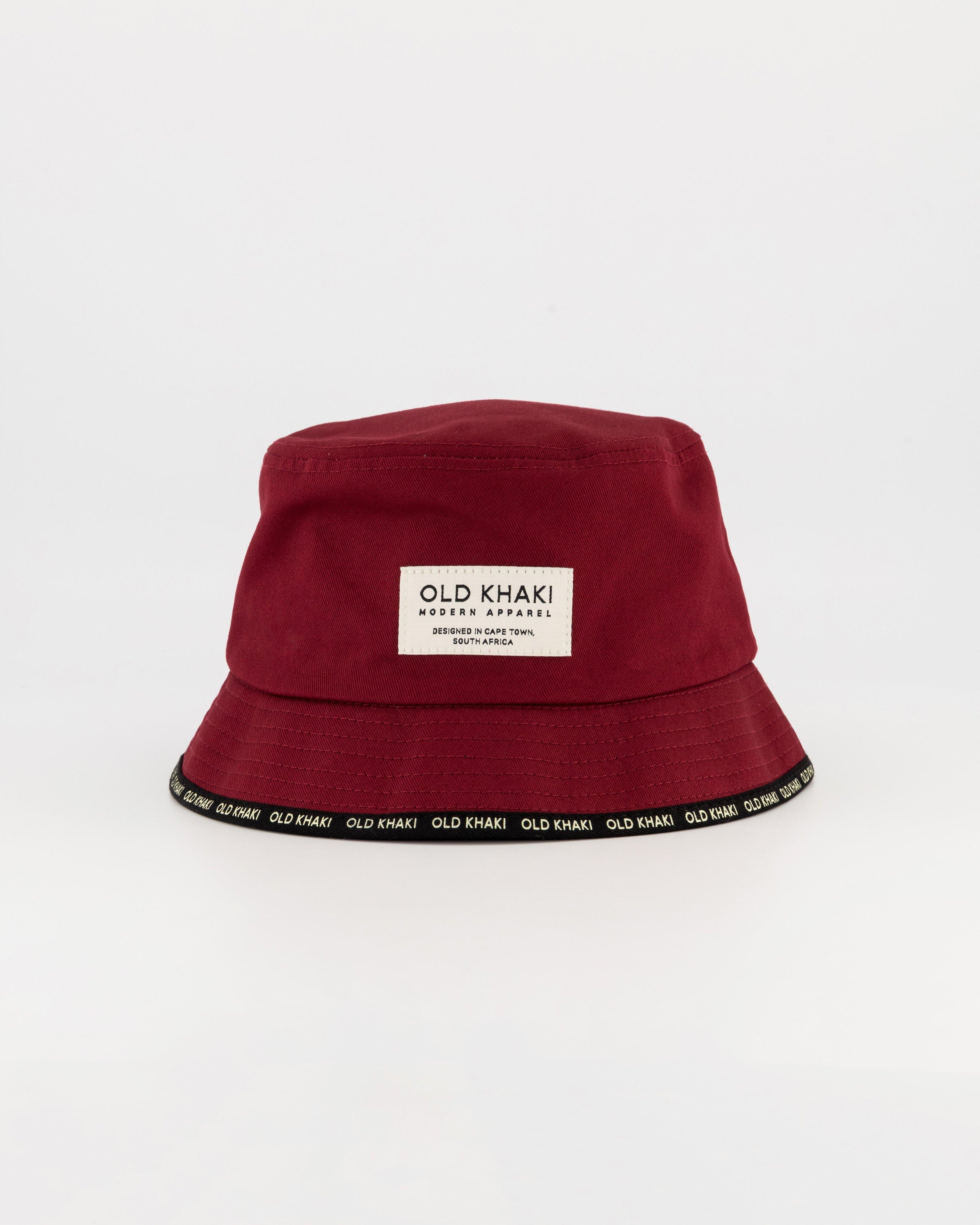 Unisex Twain Branded Edge Bucket Hat -  Burgundy