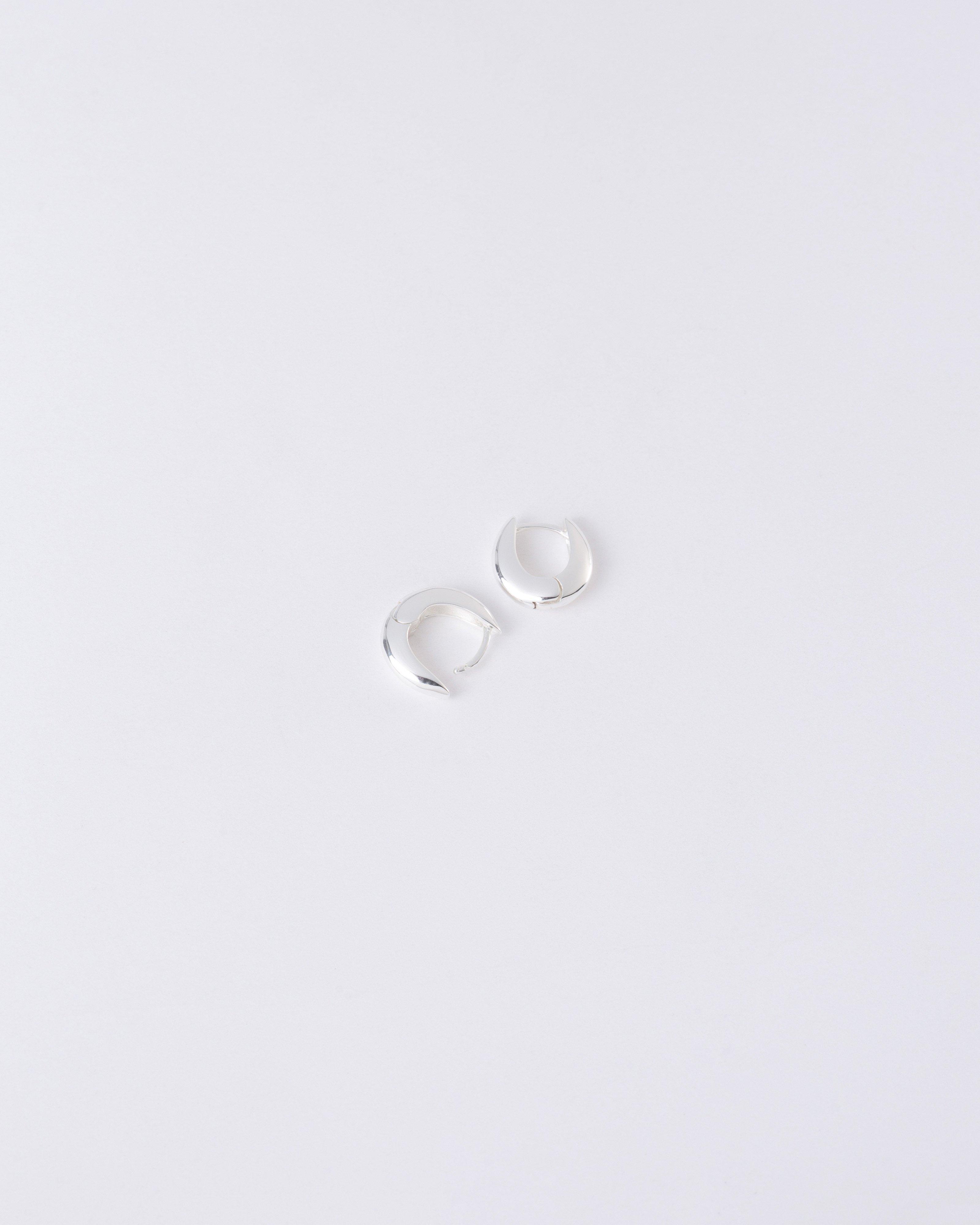 Sterling Silver Scoop Hoop Earrings -  Silver