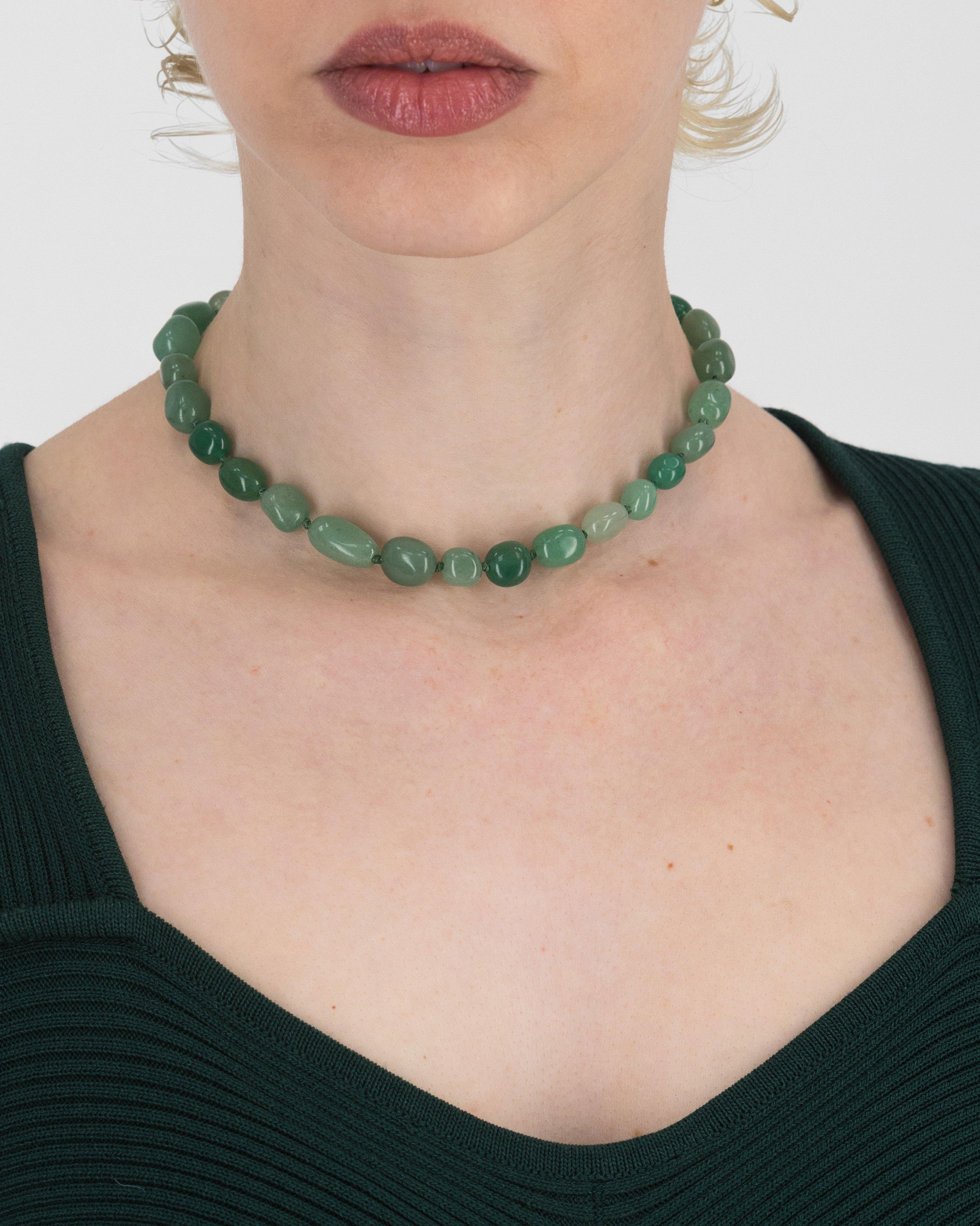 Chunky Stone Necklace -  Green