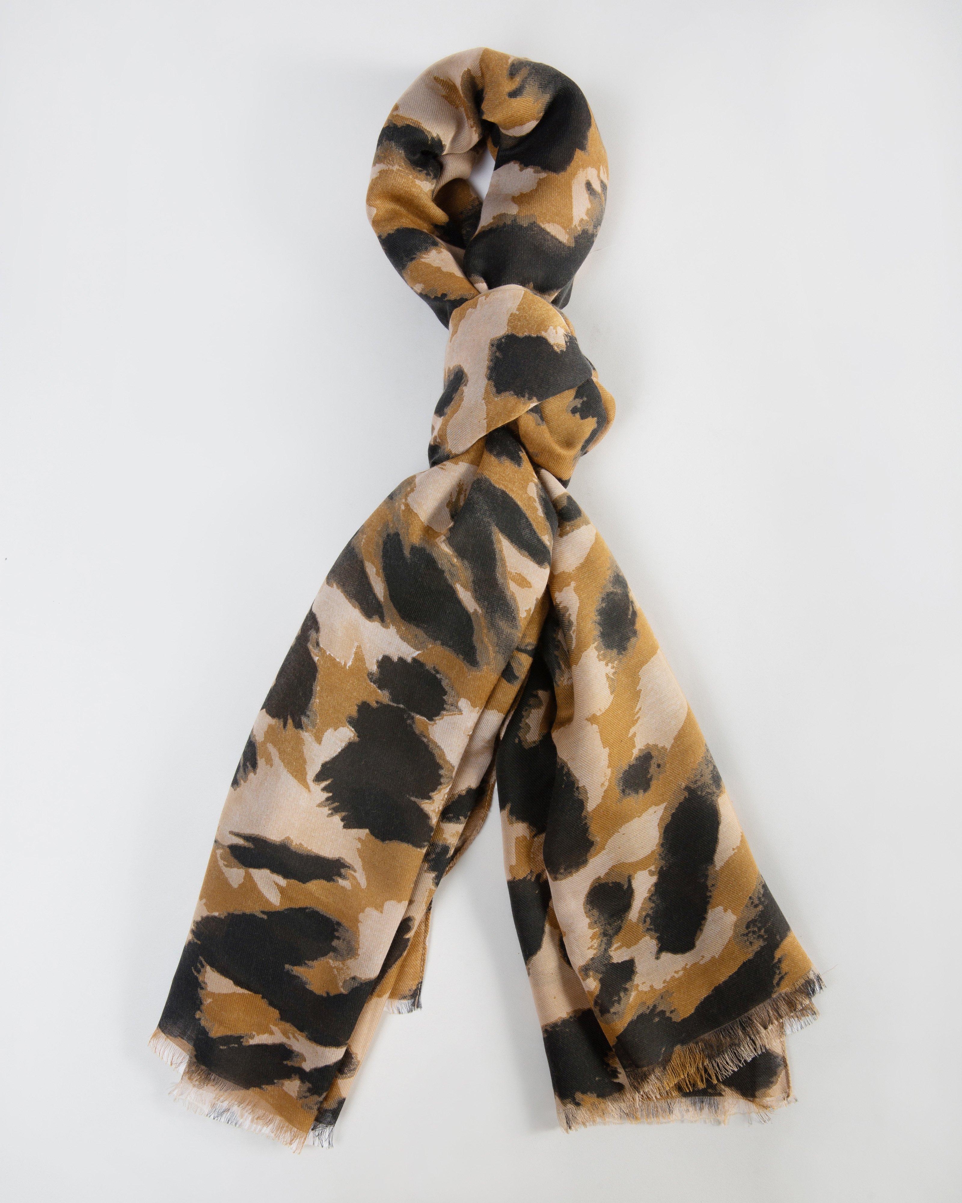 Irina Animal Printed Scarf -  Brown