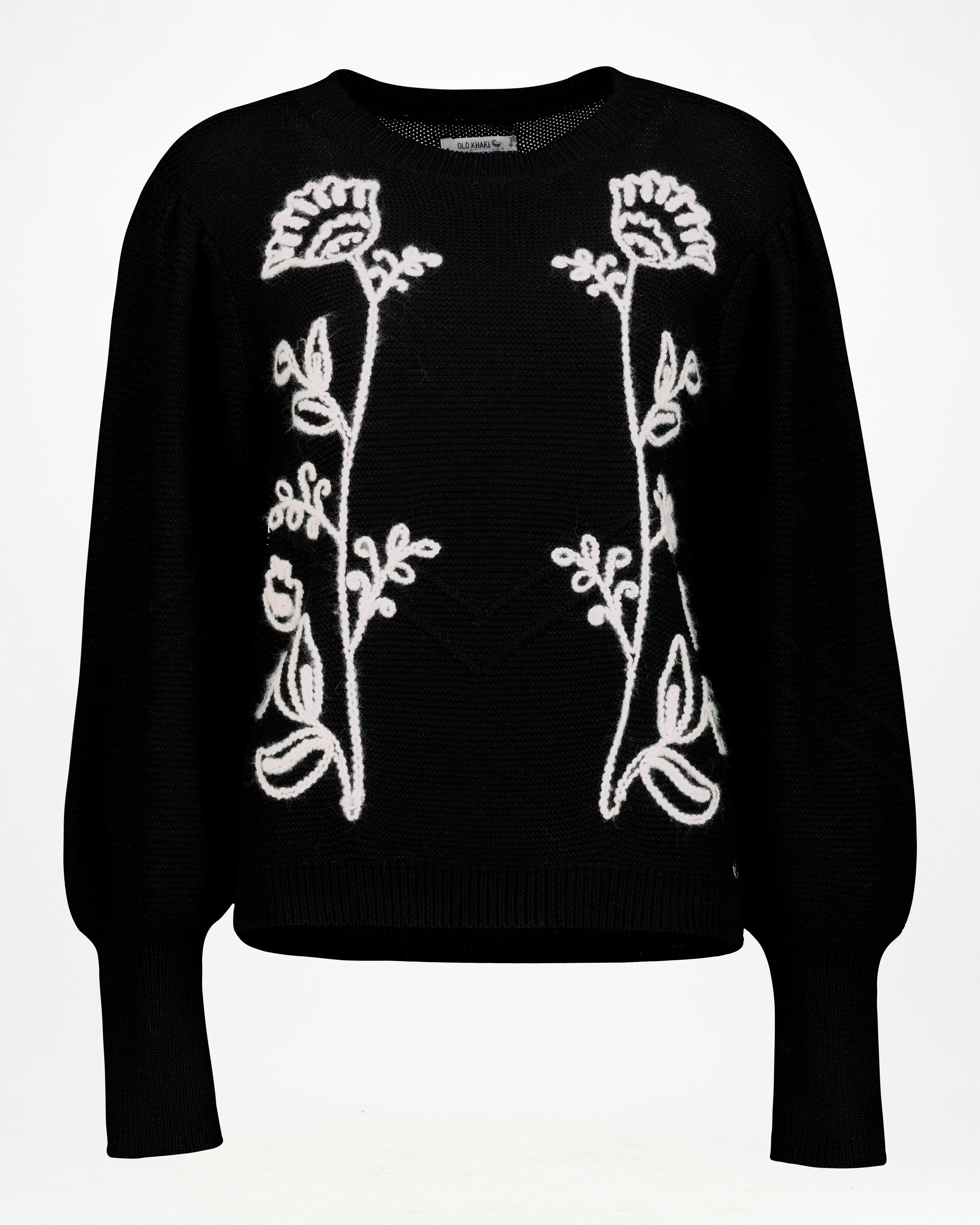 Women’s Kaia Embroidered Jumper -  Black