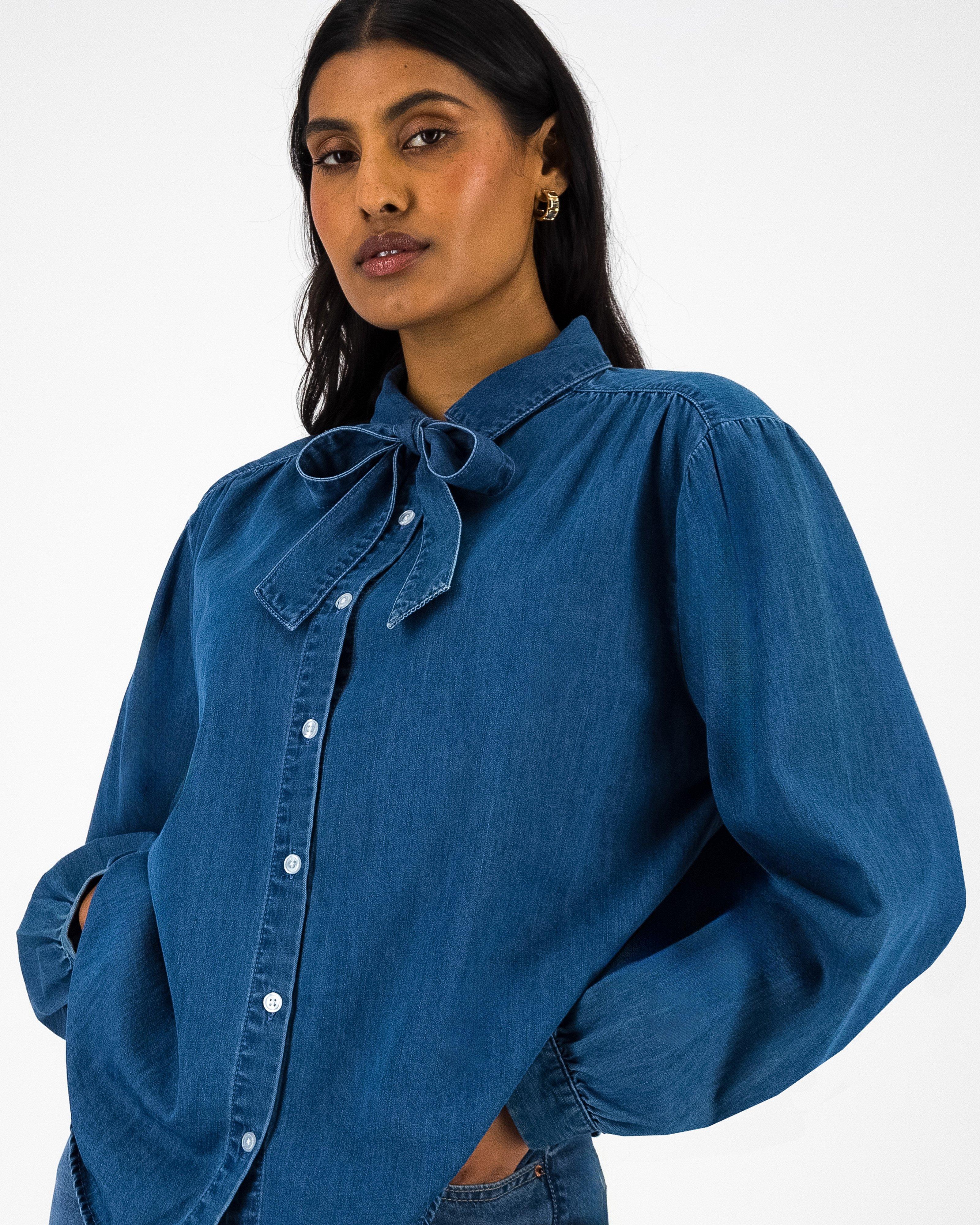 Zuria Denim Shirt -  Mid Blue