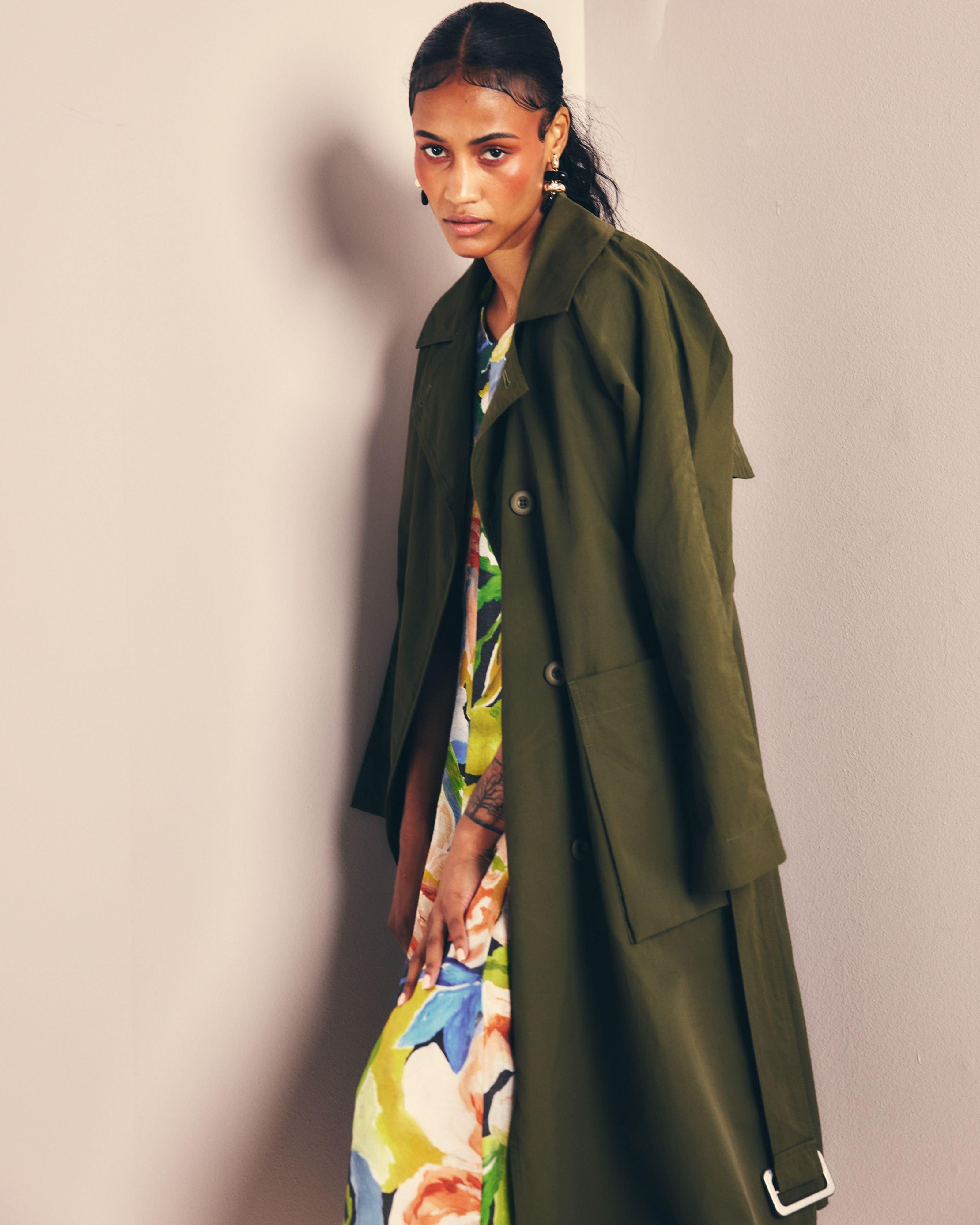 Tony Trench Coat -  Green