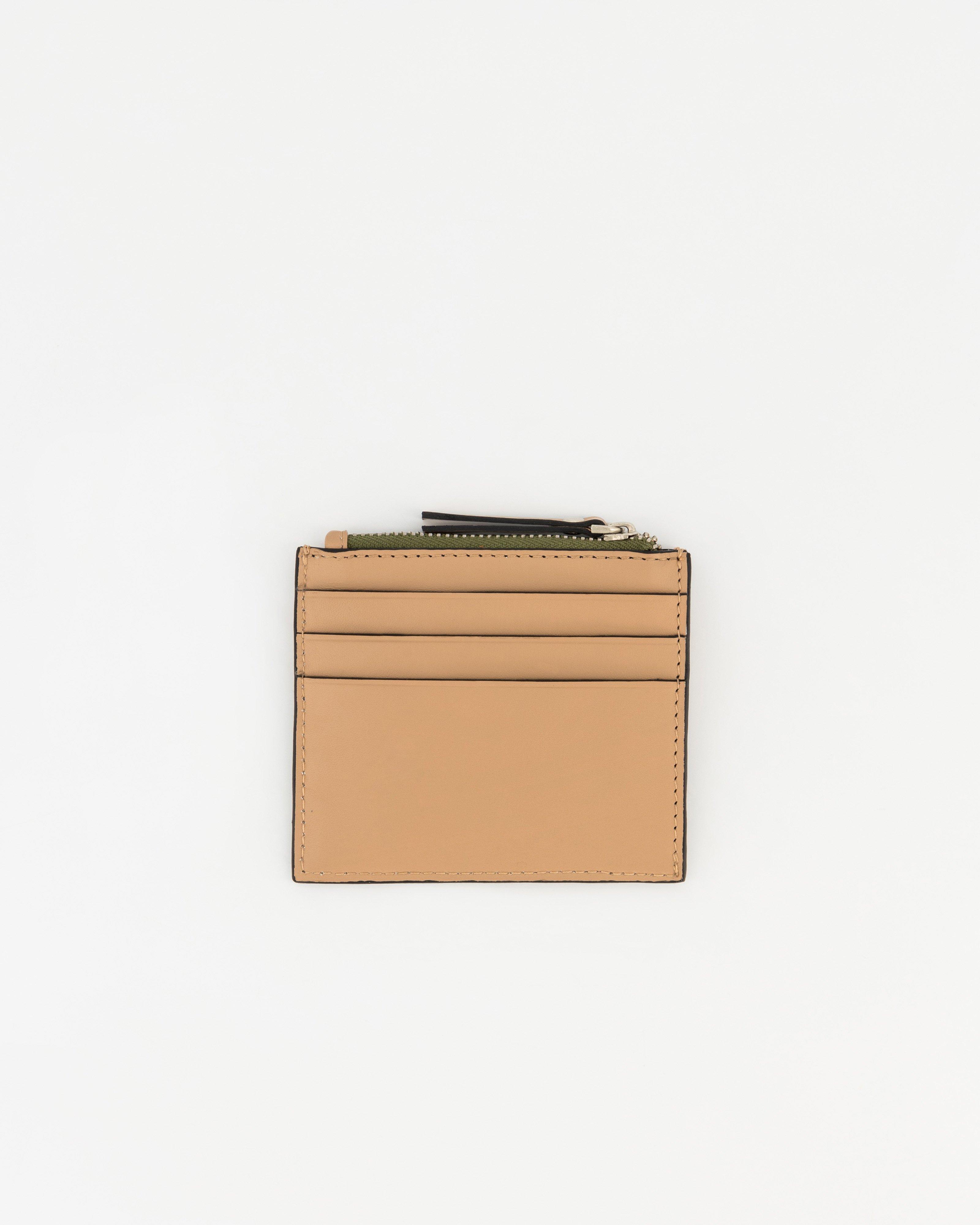 Kate Colourblock Cardholder -  Olive