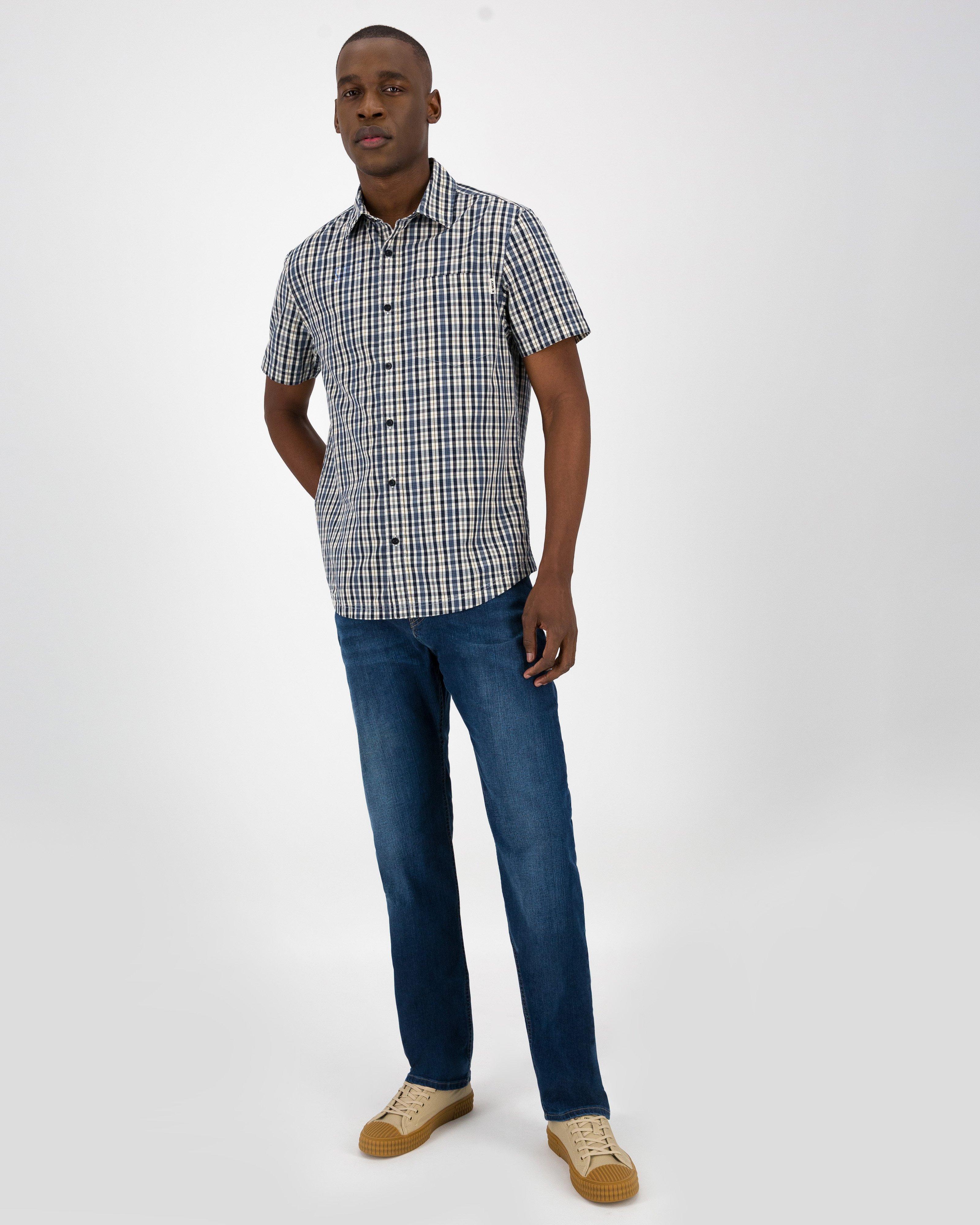 K-Way Elements Men’s Check Work Shirt -  Blue