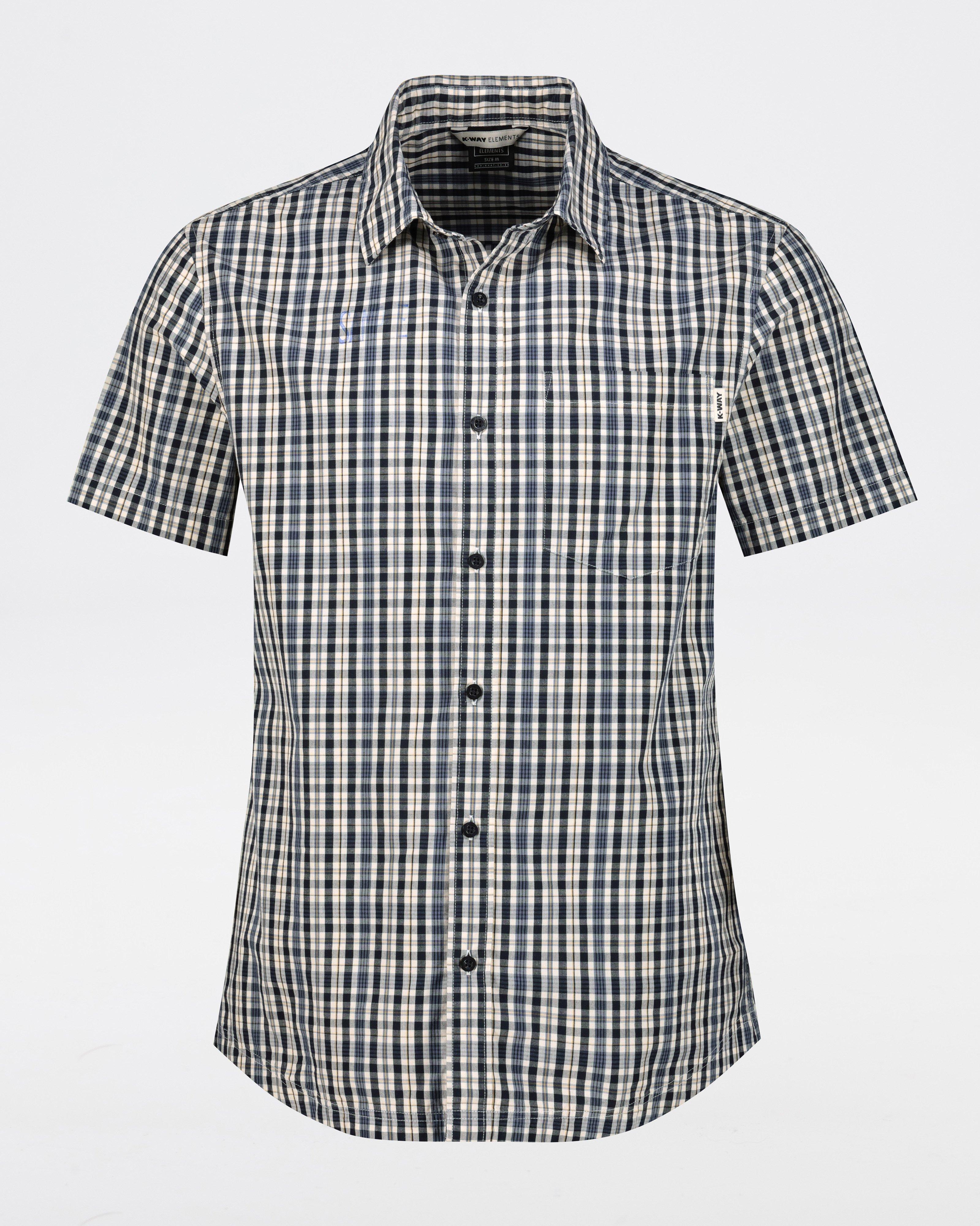 K-Way Elements Men’s Check Work Shirt -  Blue