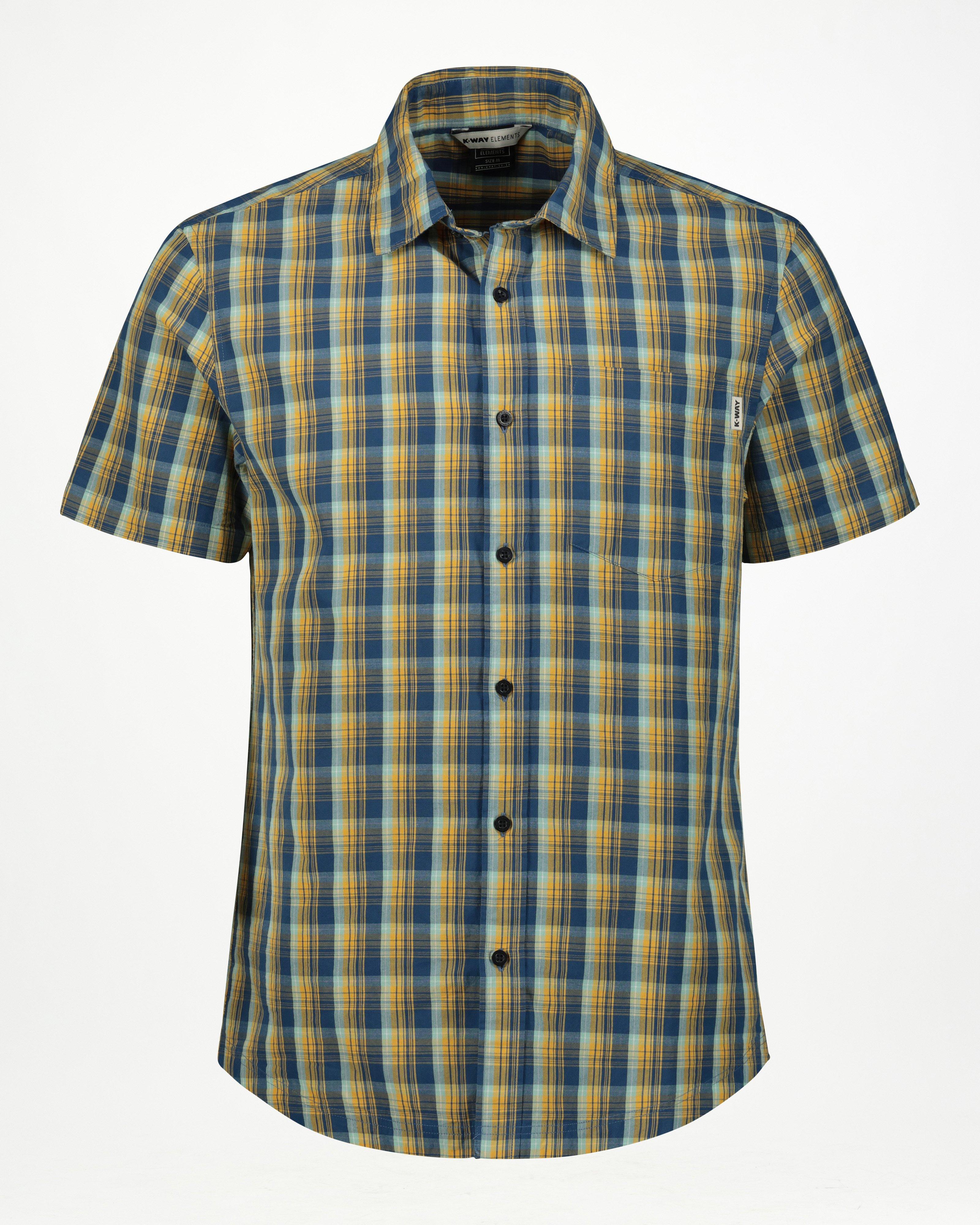 K-Way Elements Men’s Check Work Shirt -  Navy