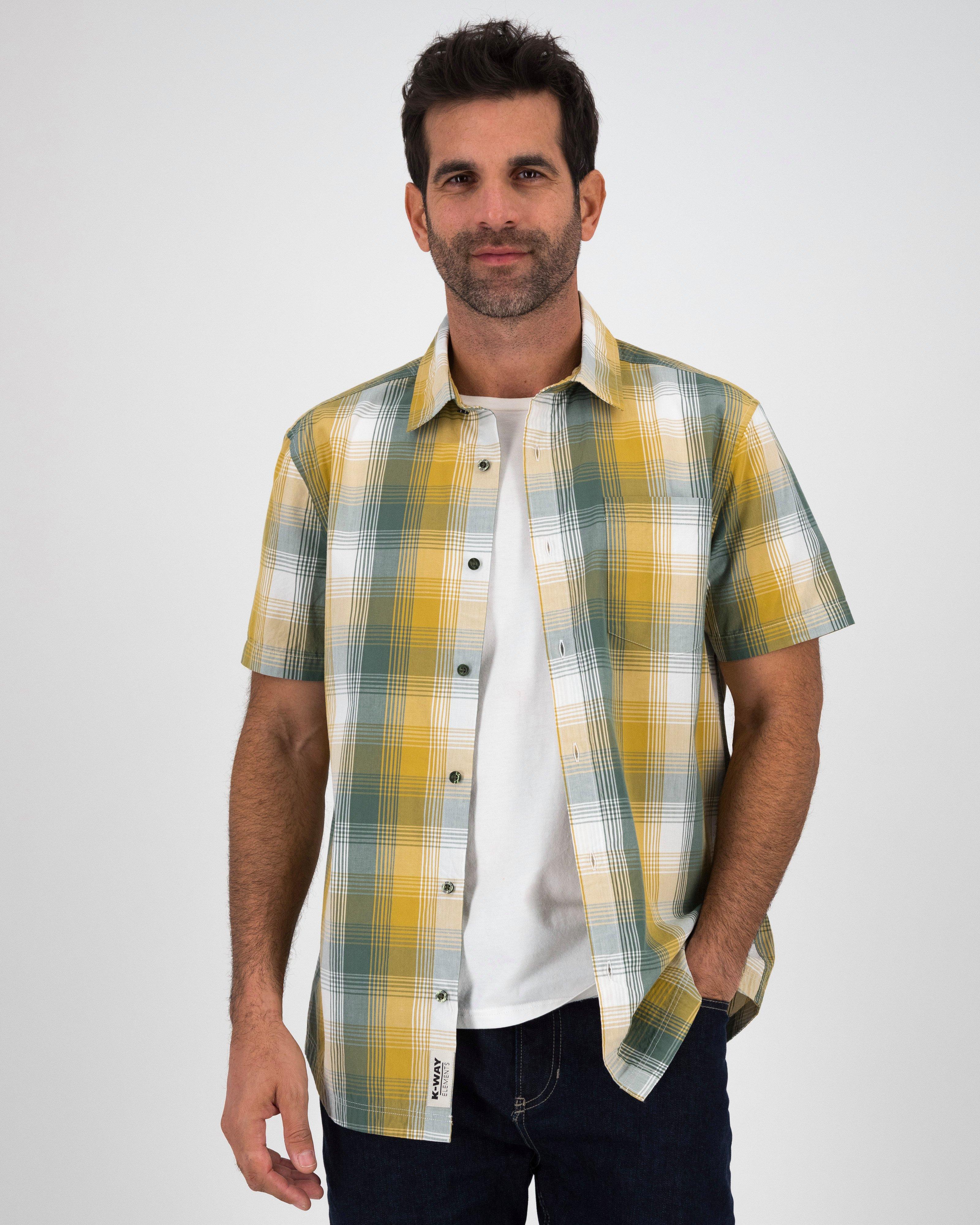 K-Way Elements Men’s Check Work Shirt -  Sage