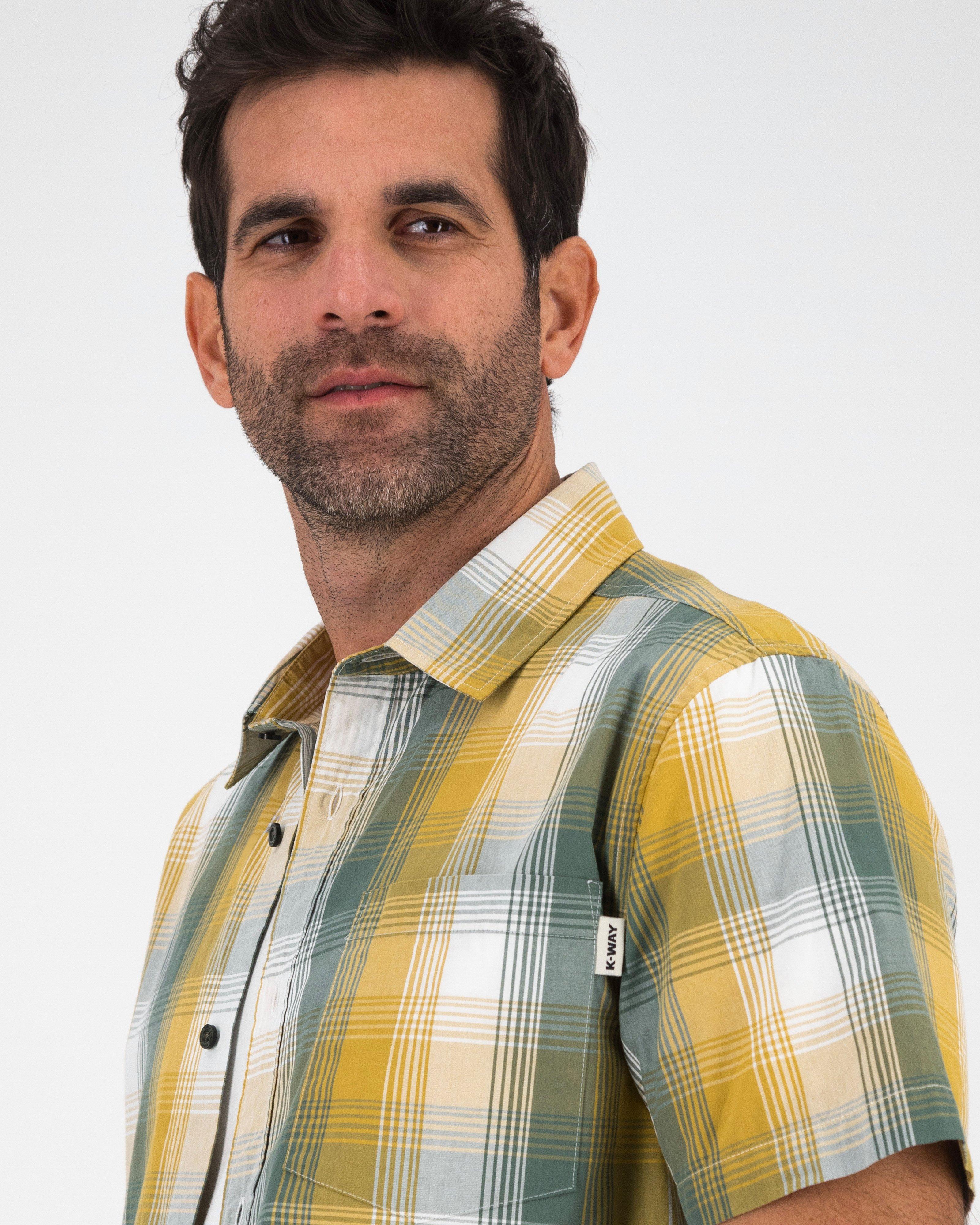 K-Way Elements Men’s Check Work Shirt -  Sage