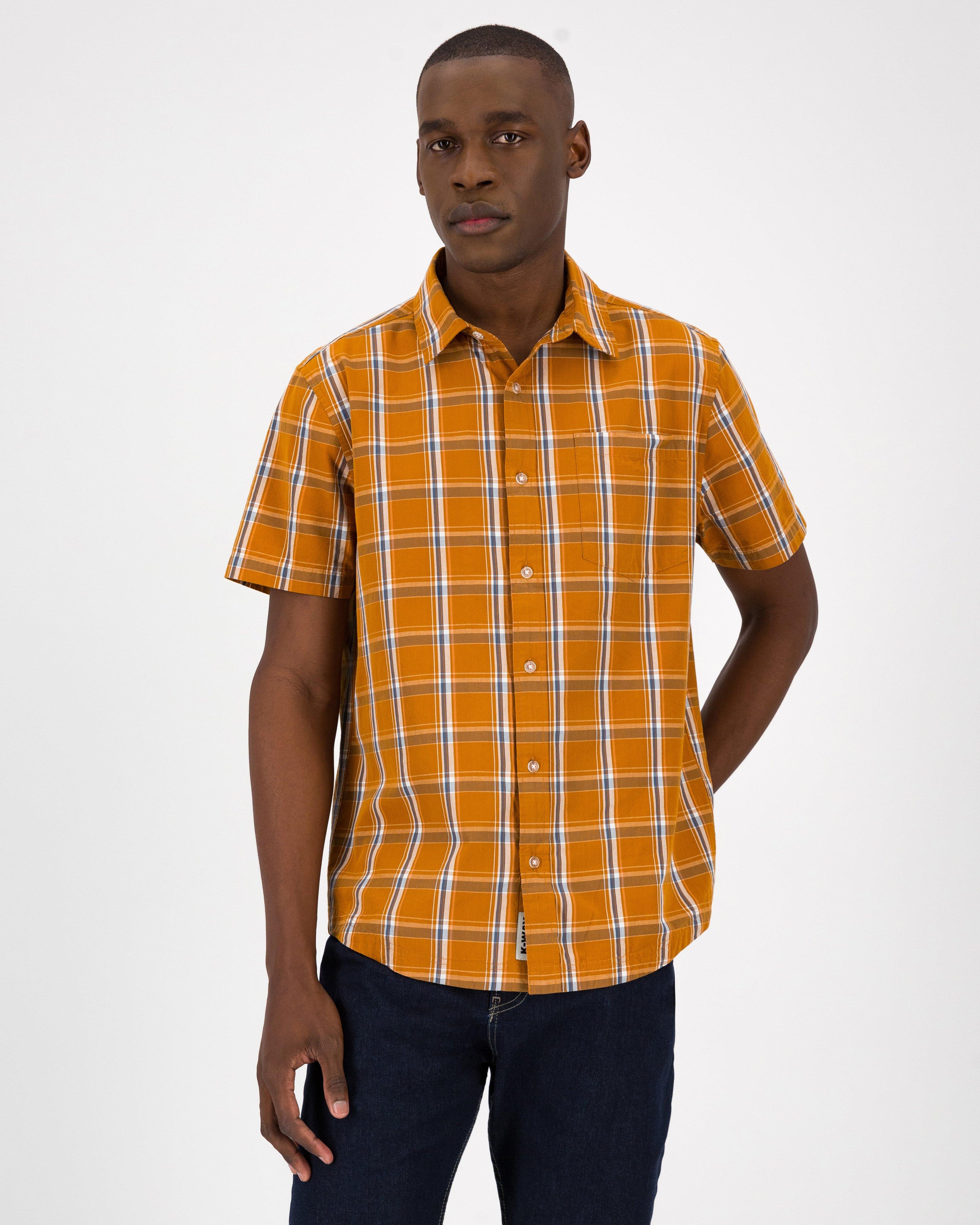 K-Way Elements Men’s Check Work Shirt -  Orange