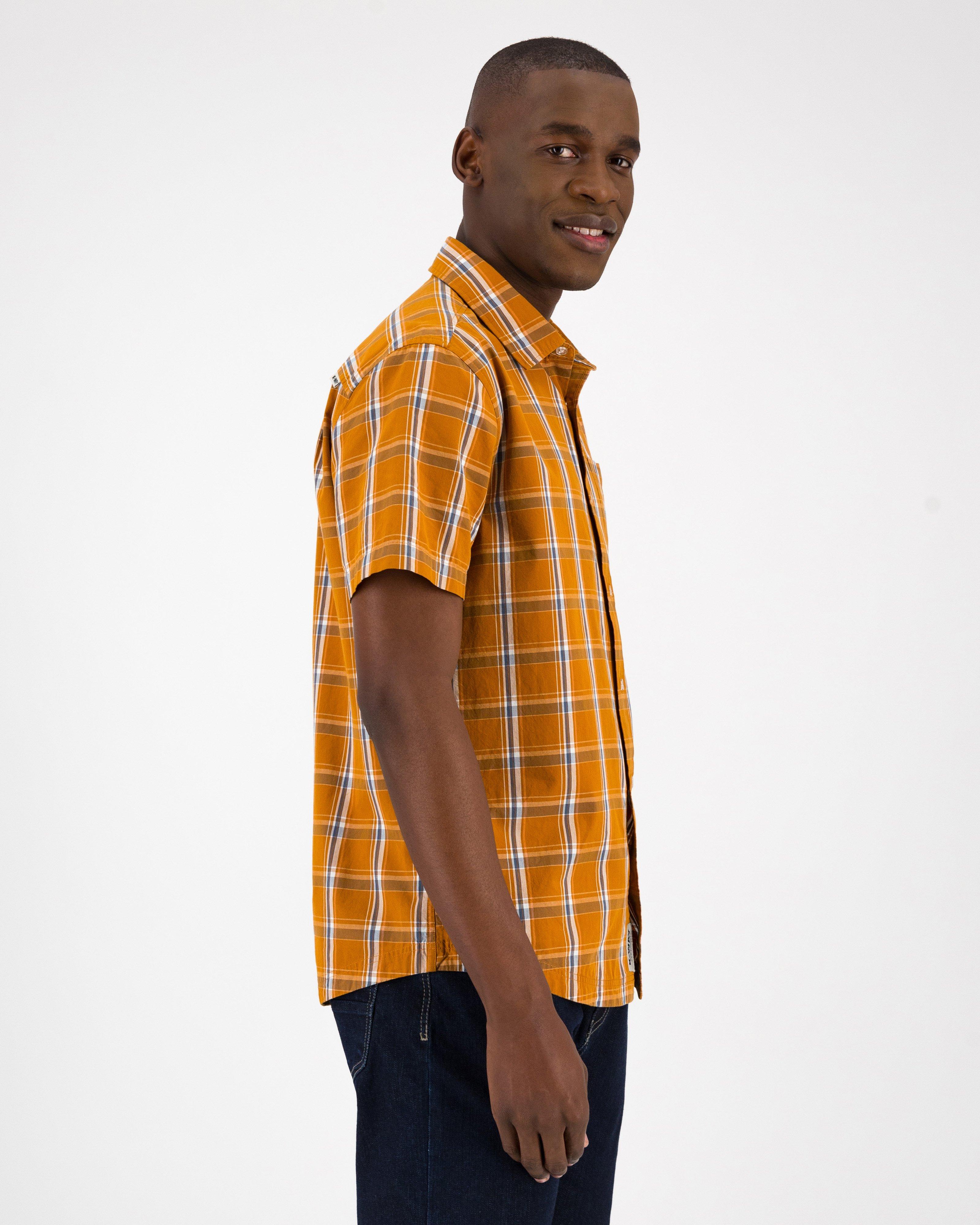 K-Way Elements Men’s Check Work Shirt -  Orange