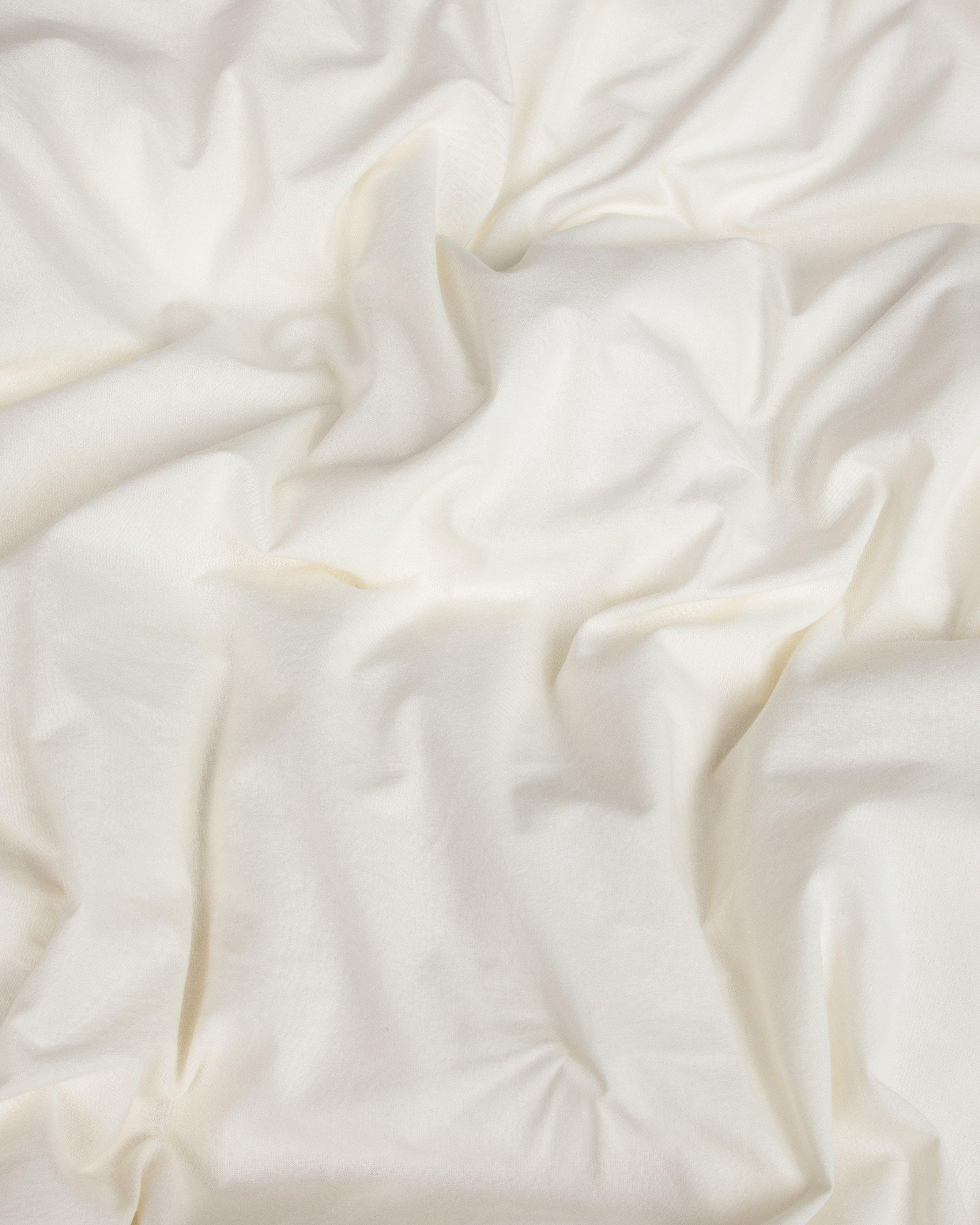  Yve Stitch Detail Washed Queen Duvet Set  -  Milk