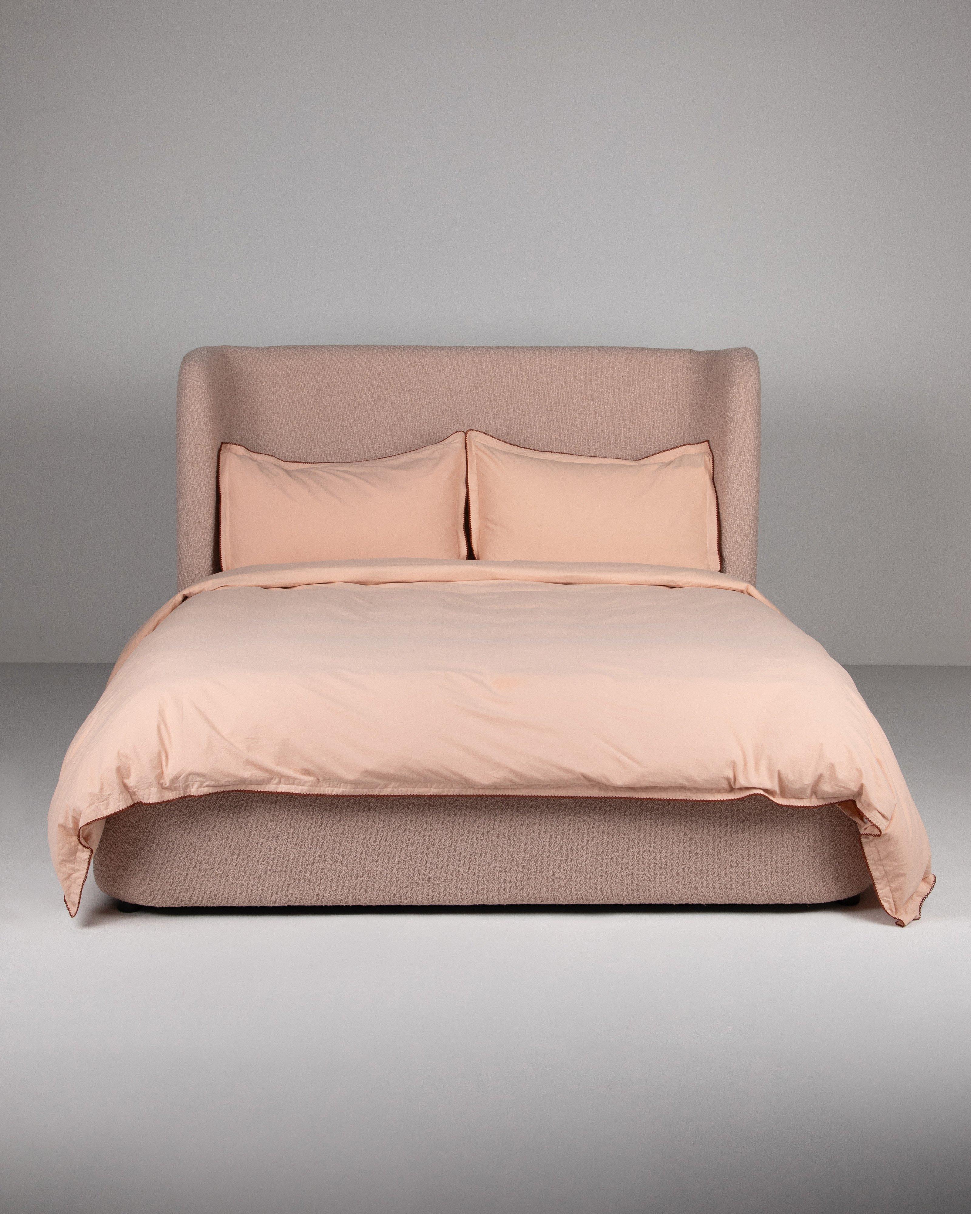  Yve Stitch Detail Washed Queen Duvet Set  -  Pink