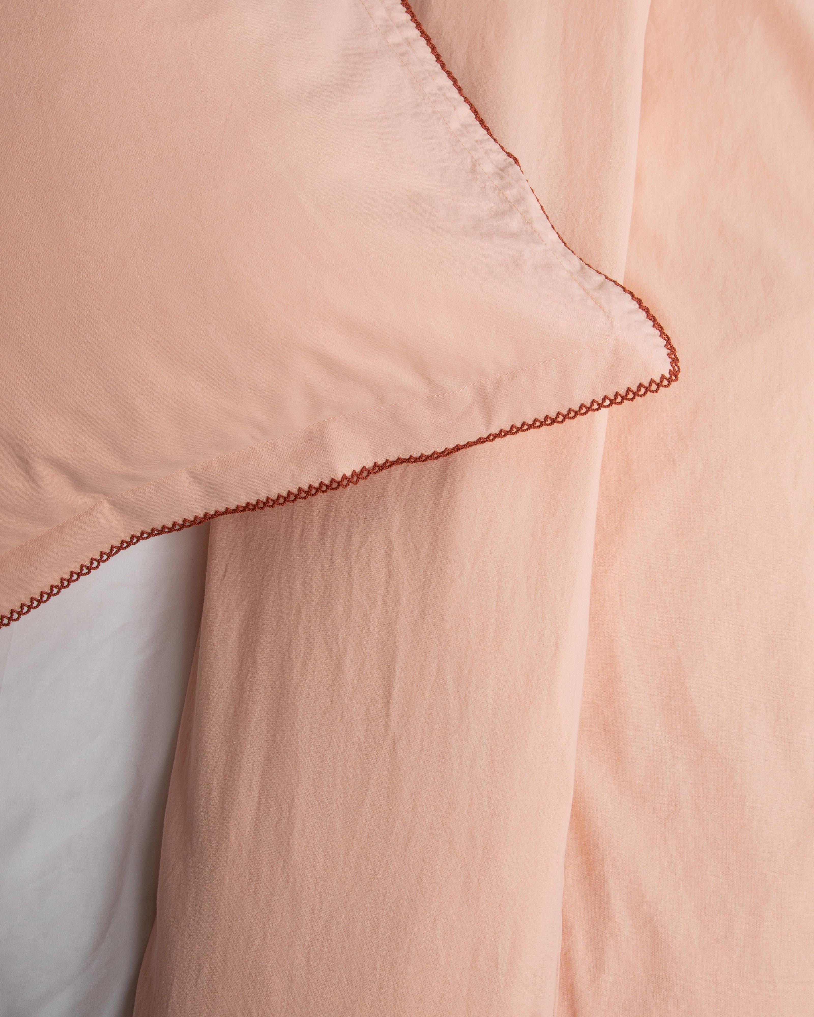  Yve Stitch Detail Washed Queen Duvet Set  -  Pink