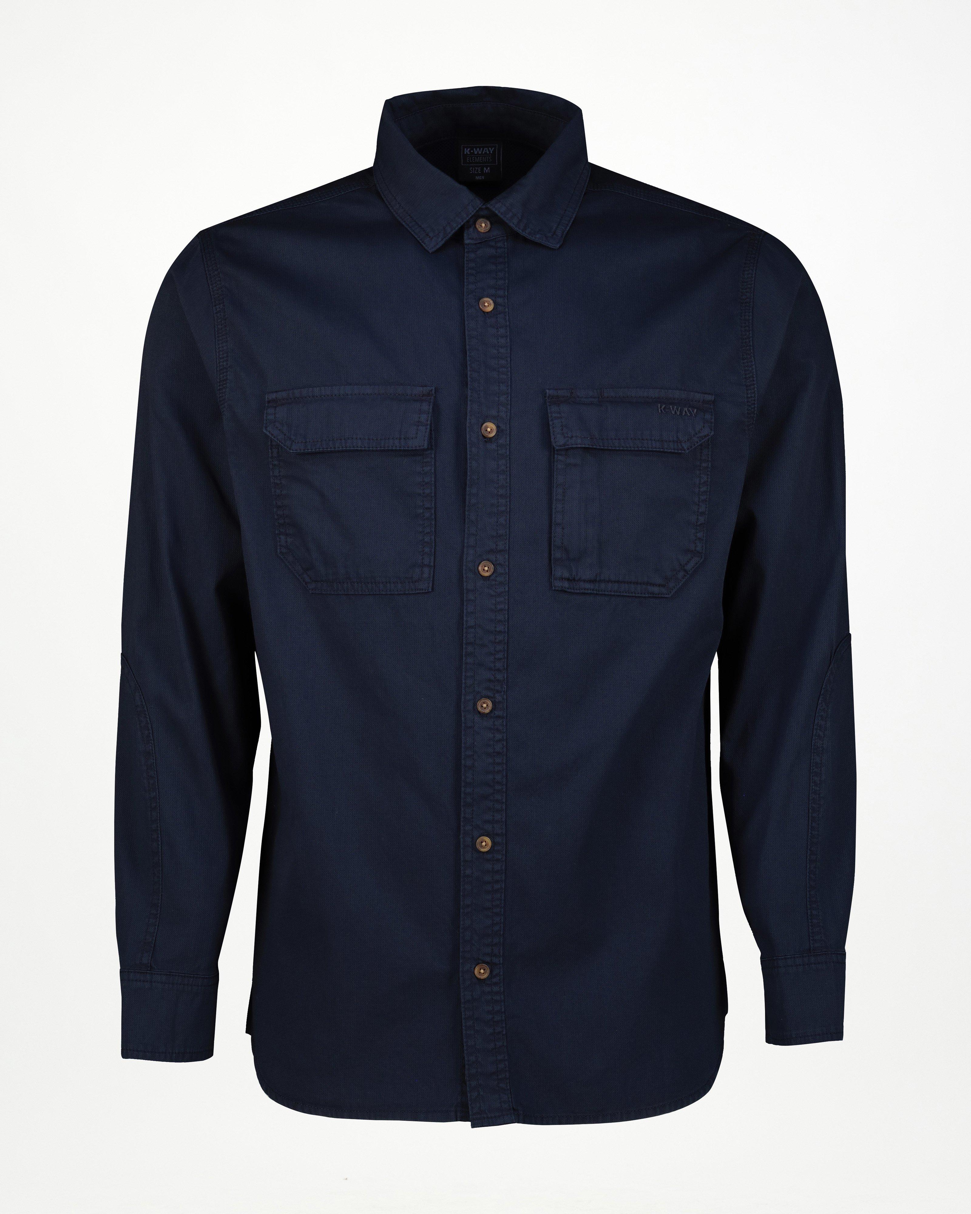 K-Way Elements Men’s Heavy Weight Safari Shirt -  Navy