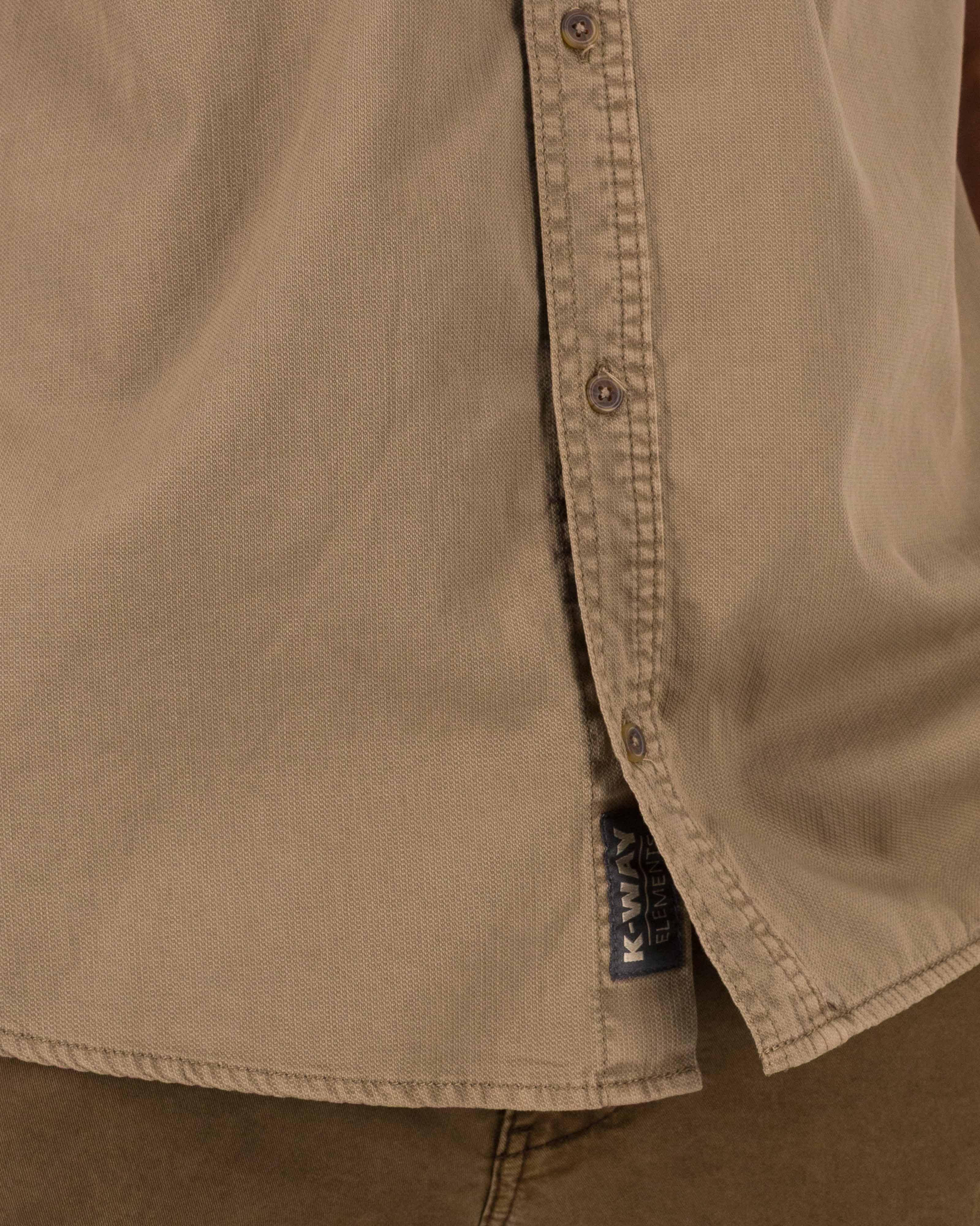 K-Way Elements Men’s Short Sleeve Safari Shirt  -  Khaki