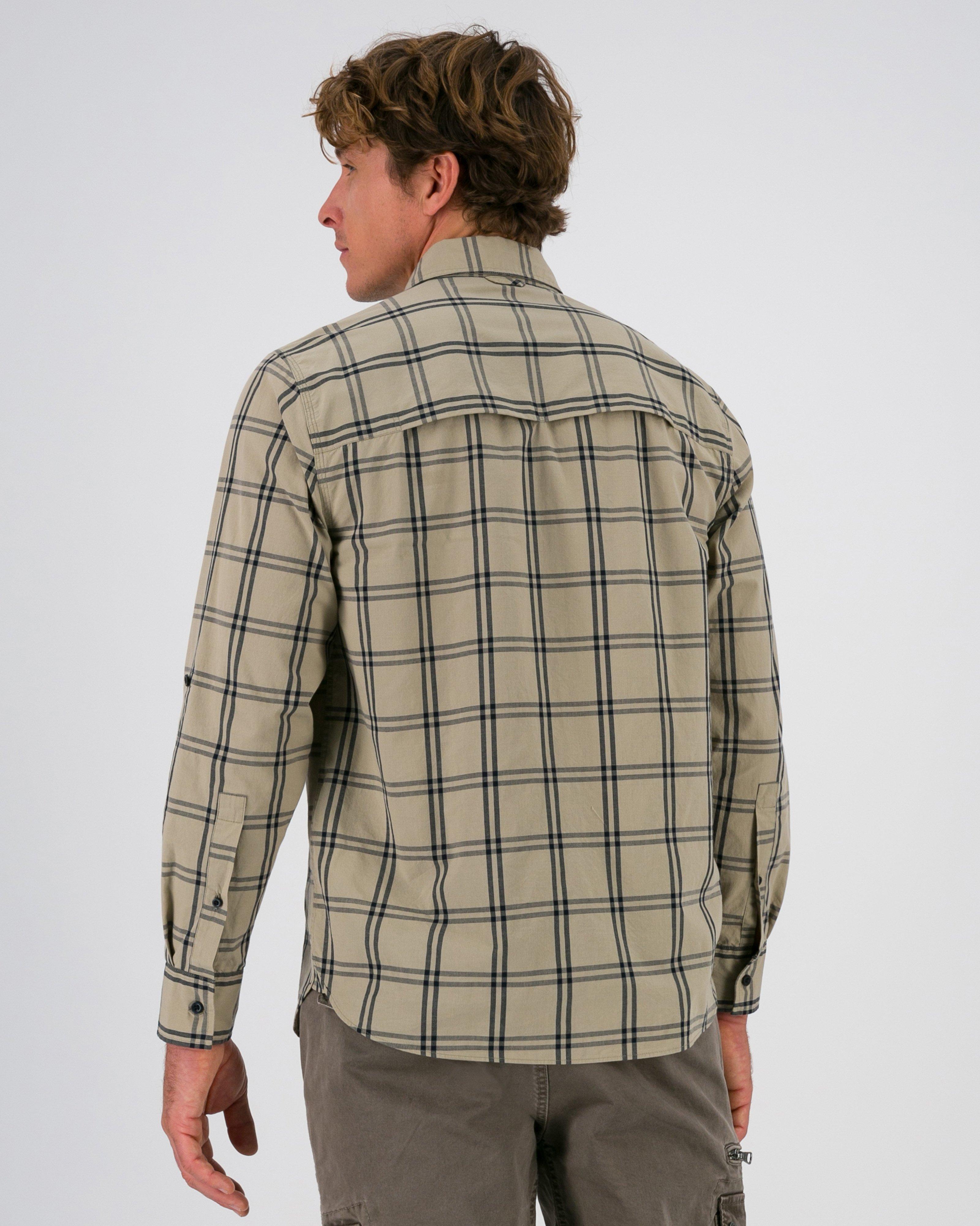 K-Way Elements Men’s ECO Stretch Safari Shirt -  Stone
