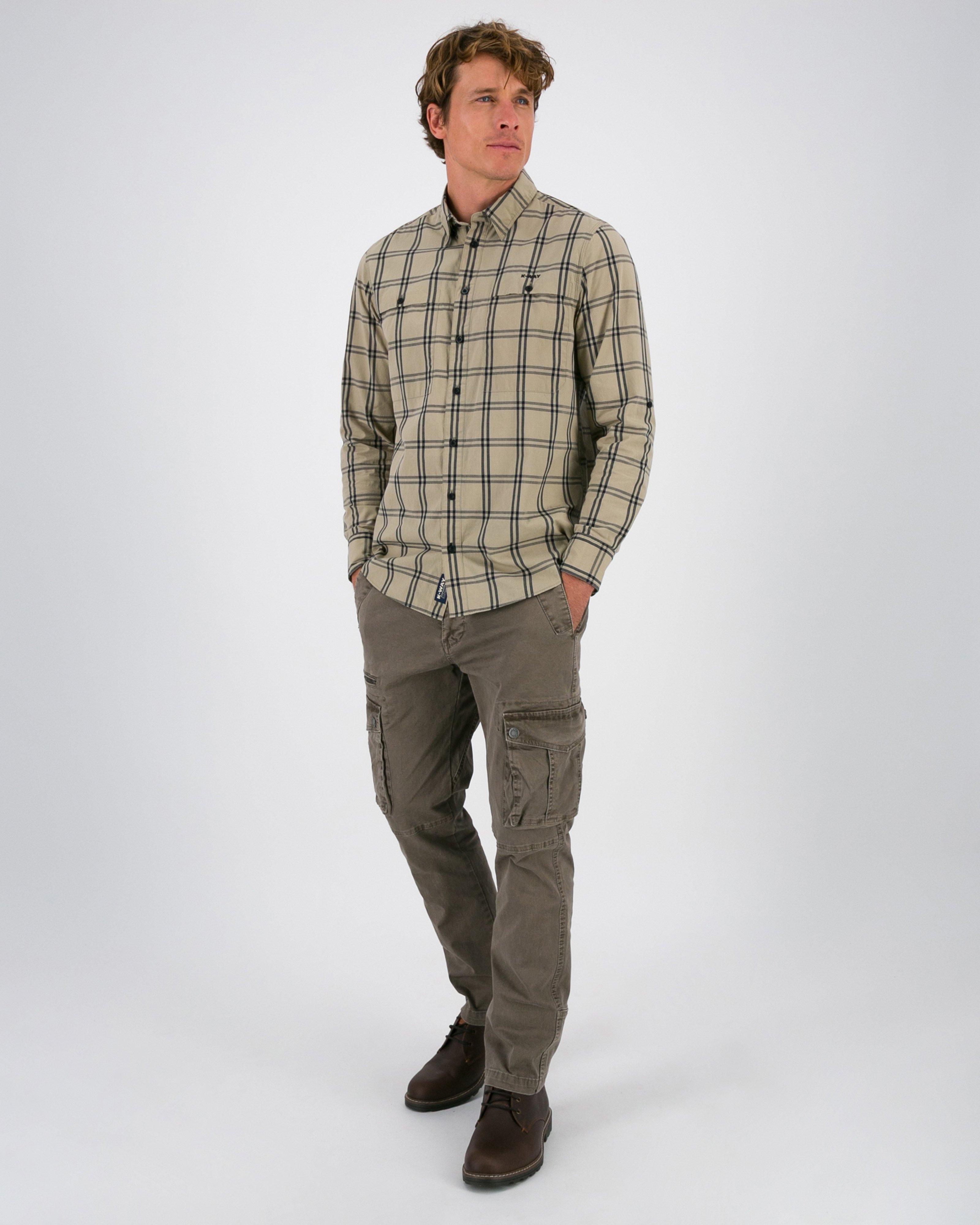 K-Way Elements Men’s ECO Stretch Safari Shirt -  Stone