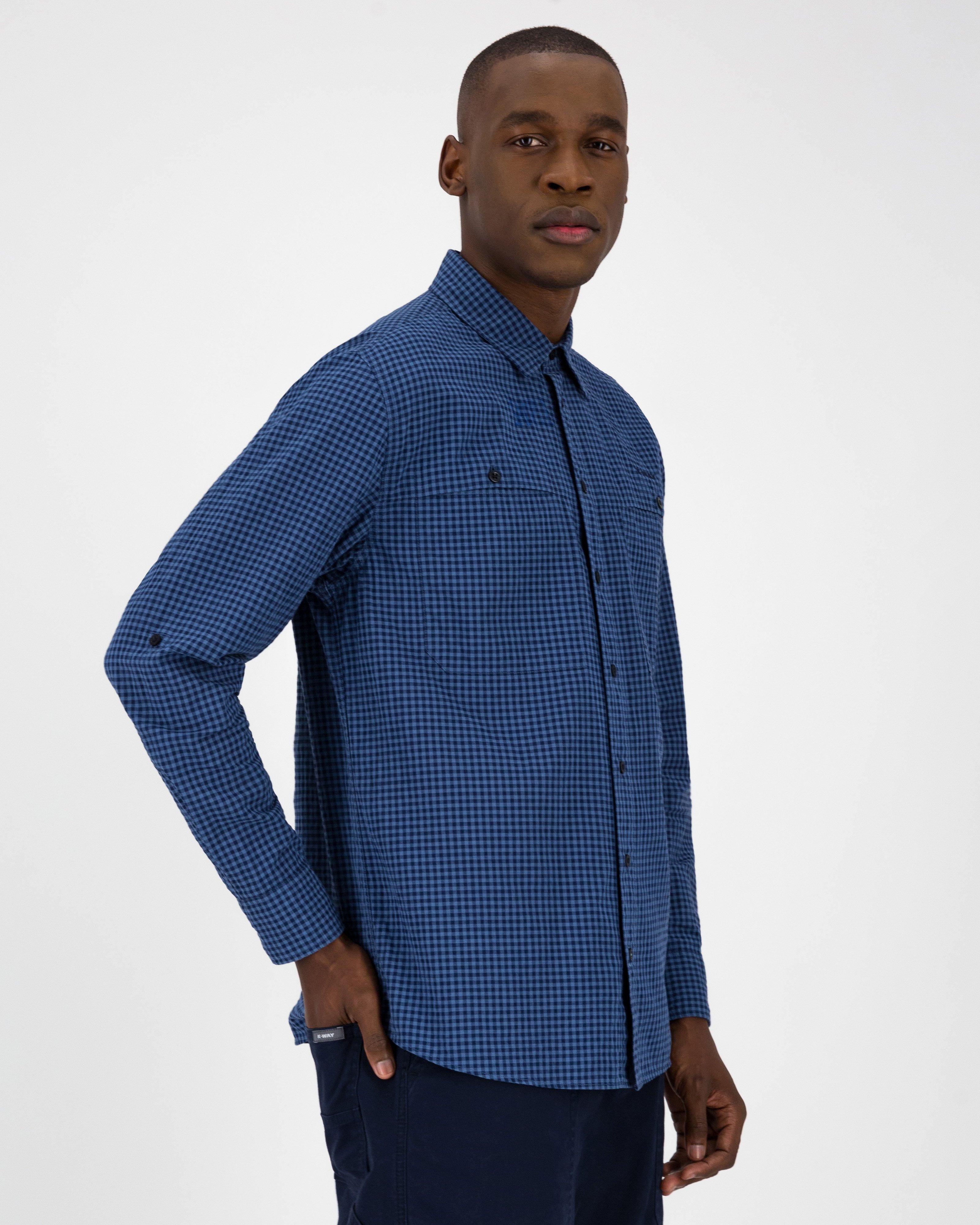 K-Way Elements Men’s ECO Stretch Safari Shirt -  Mid Blue